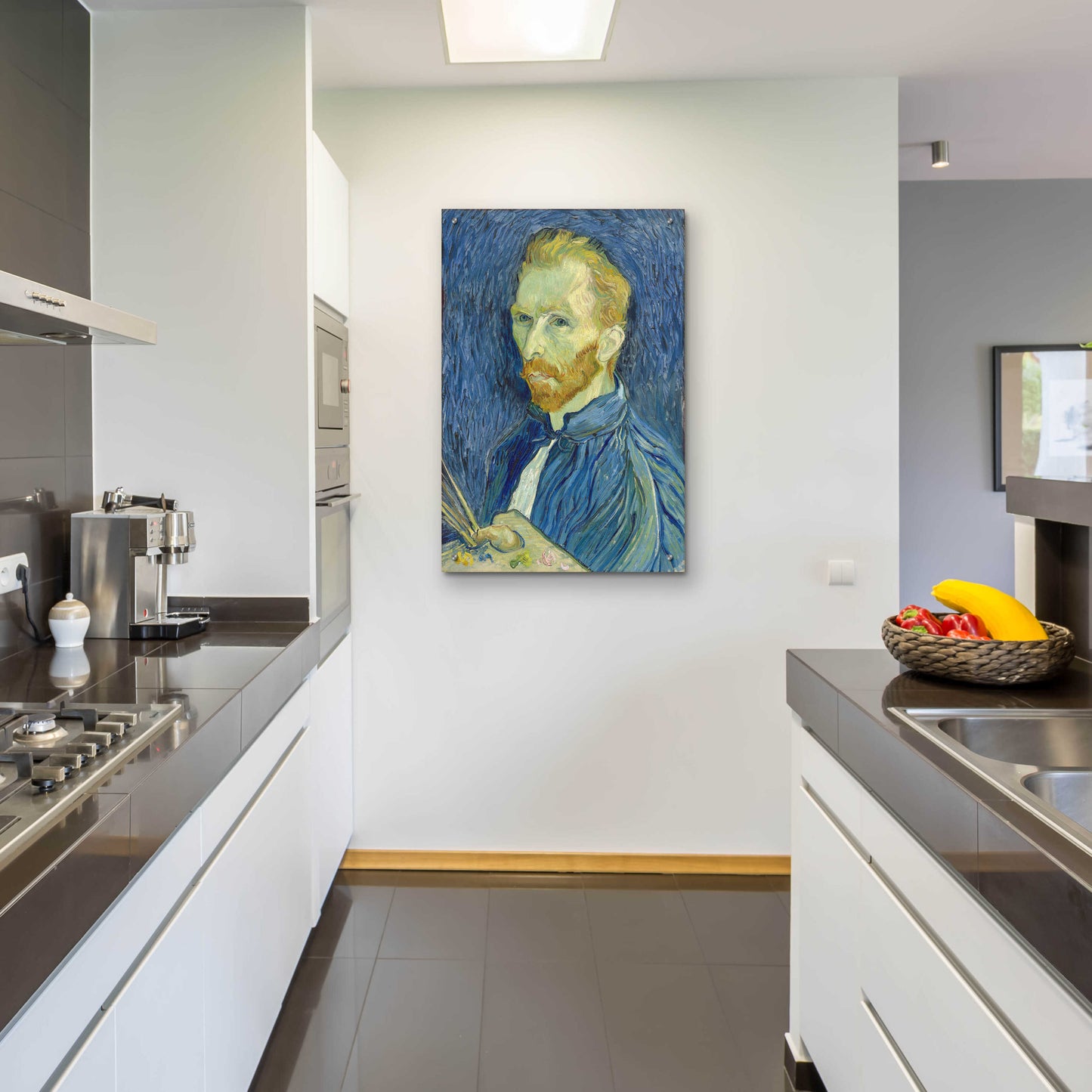 Epic Art 'Self-Portrait 1889' by Vincent Van Gogh, Acrylic Glass Wall Art,24x36