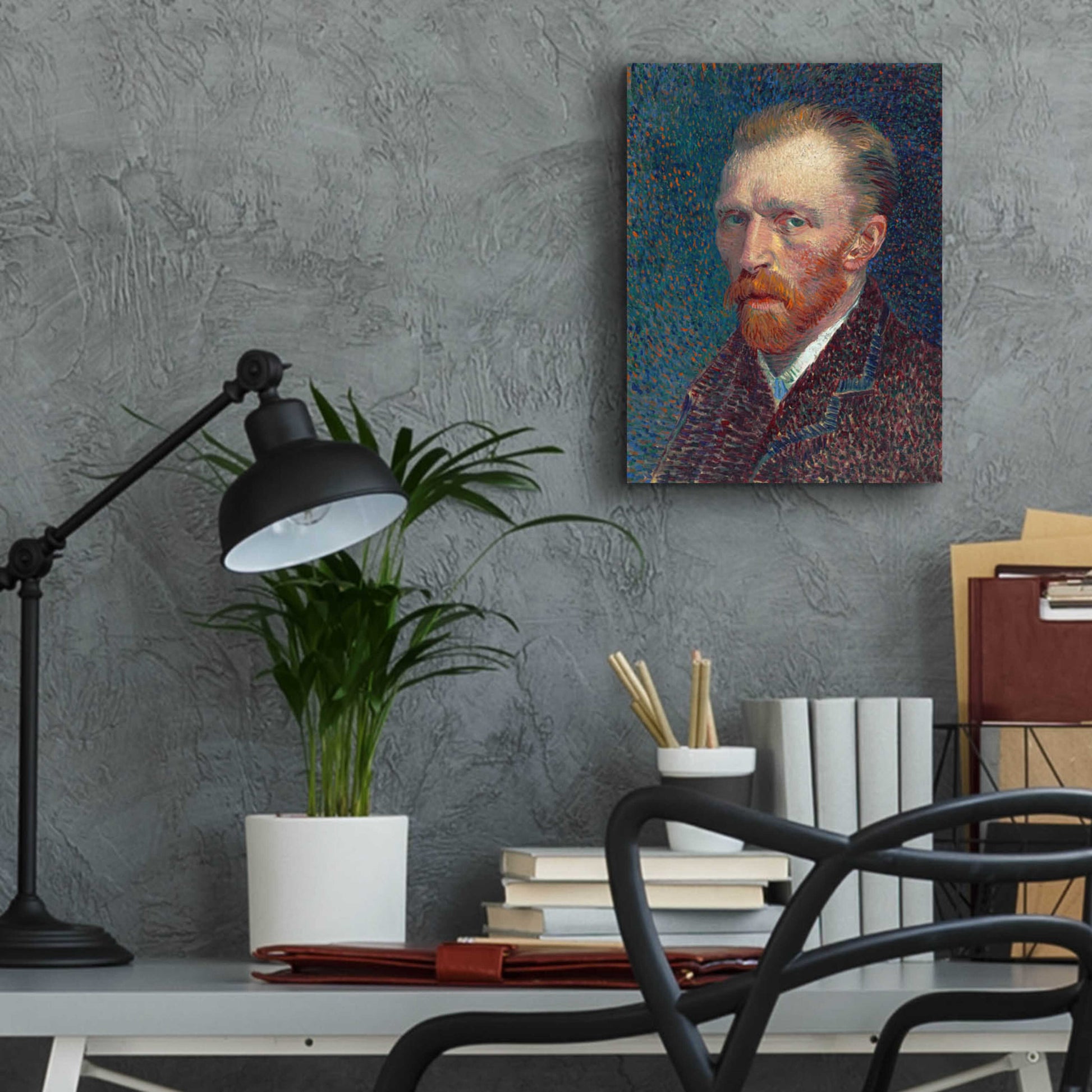 Epic Art 'Self-Portrait 1887' by Vincent Van Gogh, Acrylic Glass Wall Art,12x16