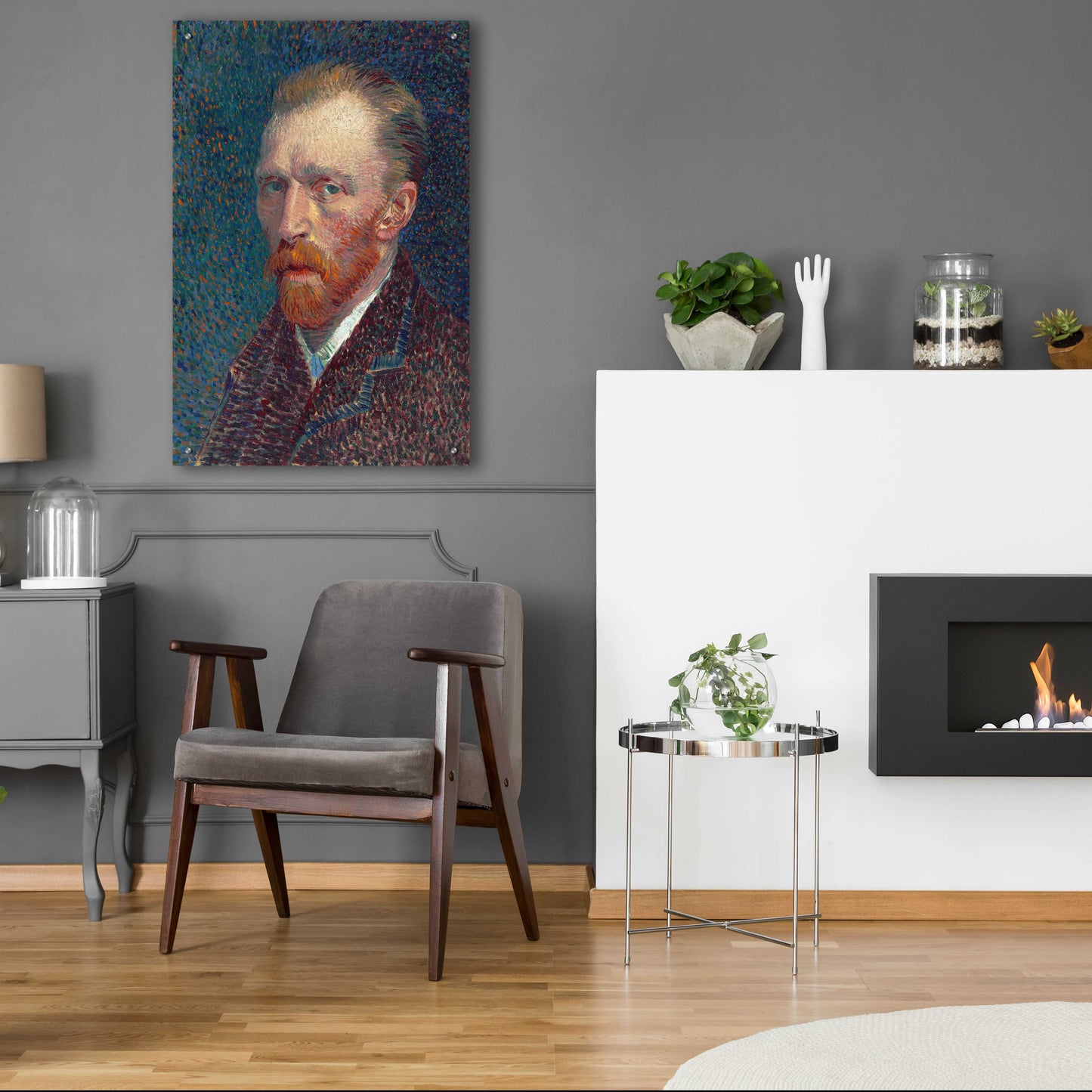 Epic Art 'Self-Portrait 1887' by Vincent Van Gogh, Acrylic Glass Wall Art,24x36