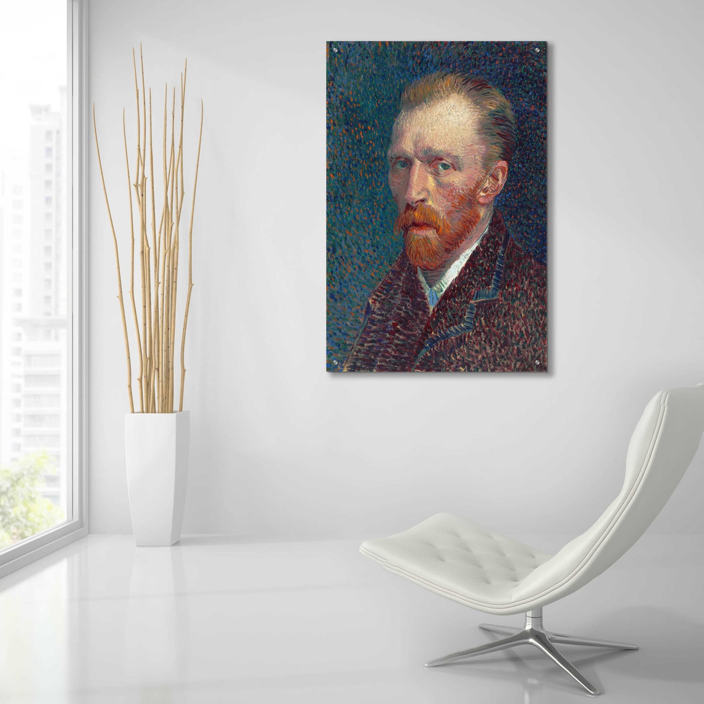 Epic Art 'Self-Portrait 1887' by Vincent Van Gogh, Acrylic Glass Wall Art,24x36