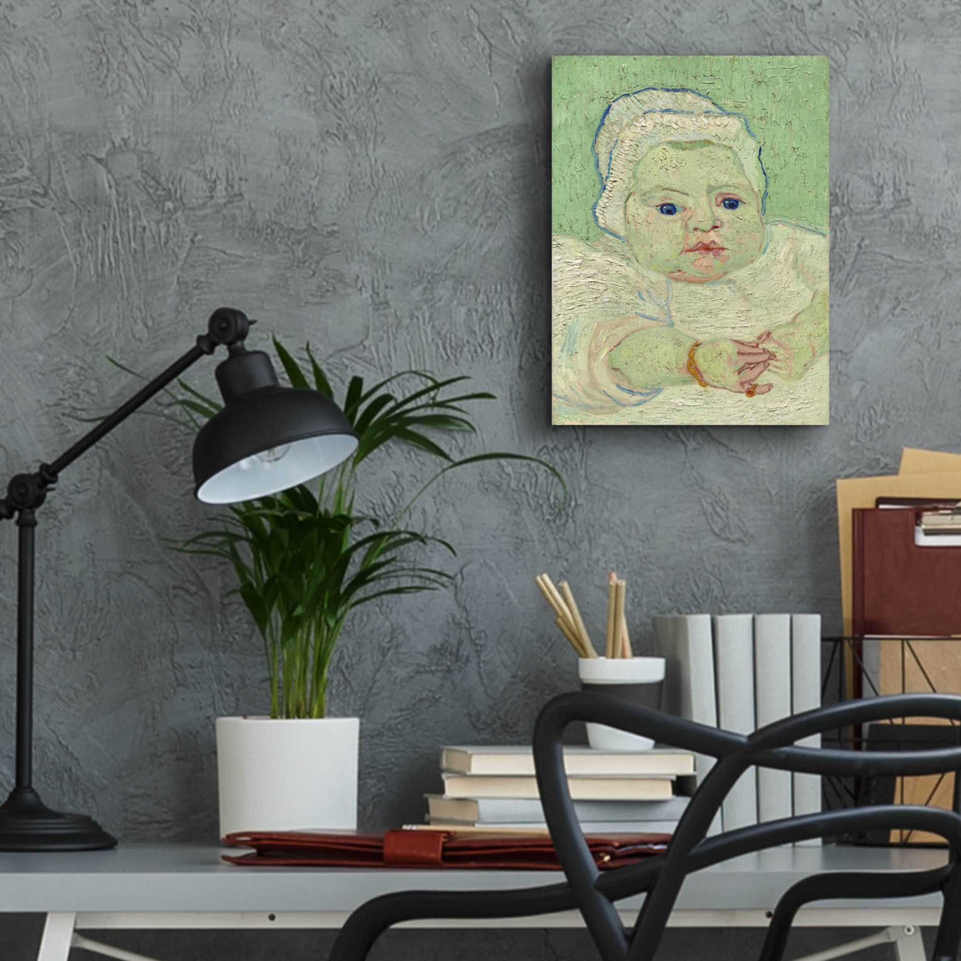 Epic Art 'Roulin's Baby' by Vincent Van Gogh, Acrylic Glass Wall Art,12x16