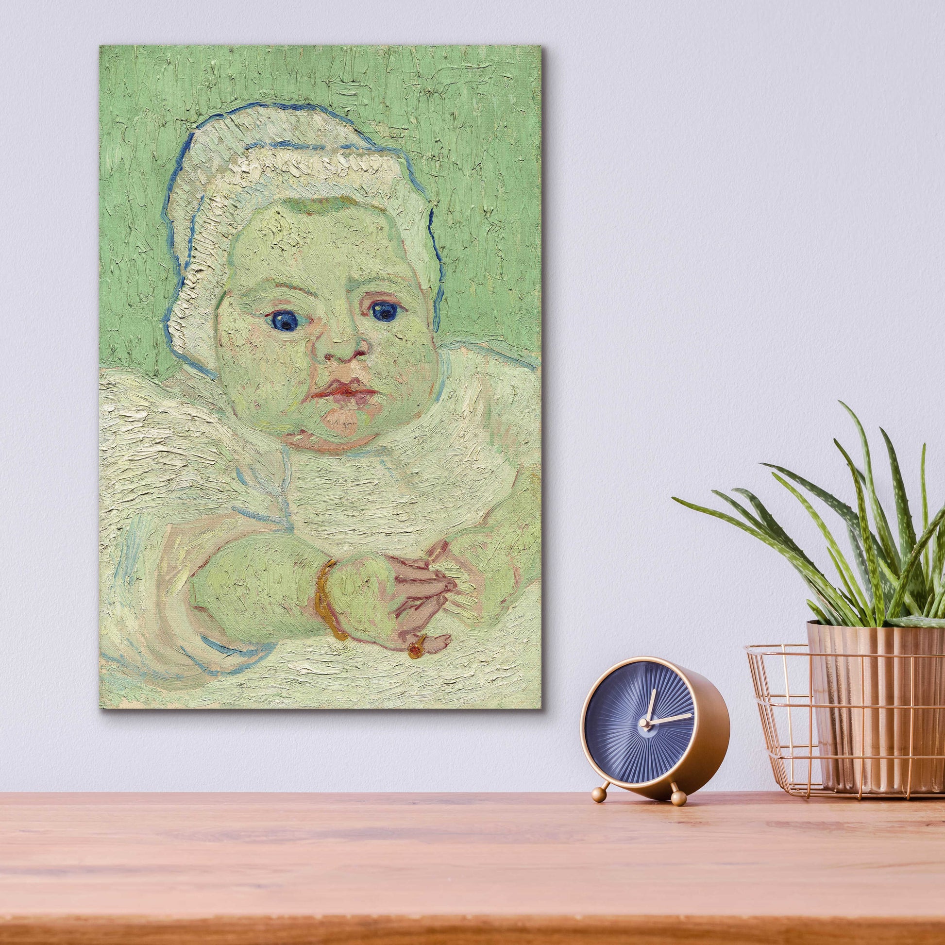 Epic Art 'Roulin's Baby' by Vincent Van Gogh, Acrylic Glass Wall Art,12x16