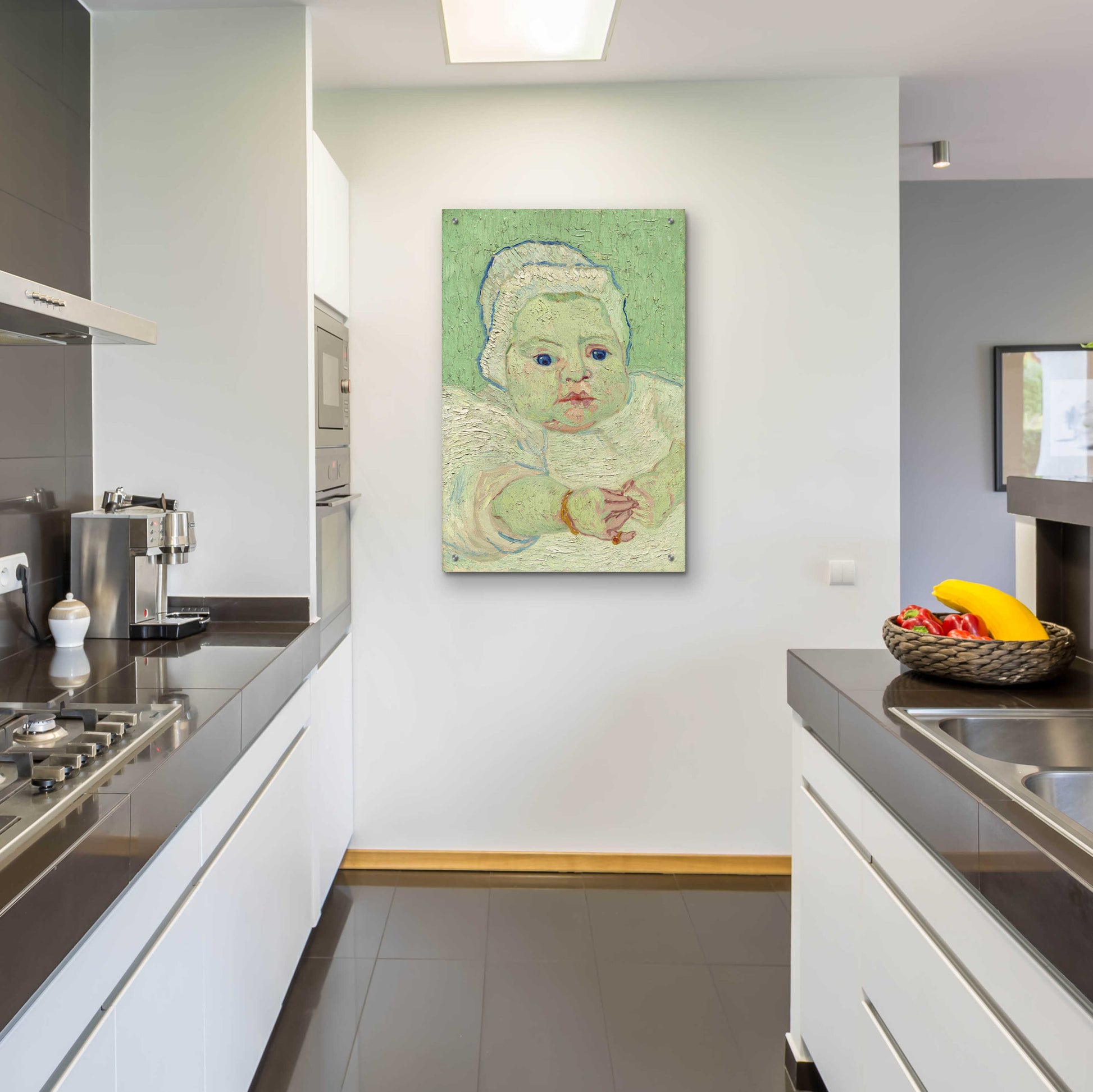 Epic Art 'Roulin's Baby' by Vincent Van Gogh, Acrylic Glass Wall Art,24x36