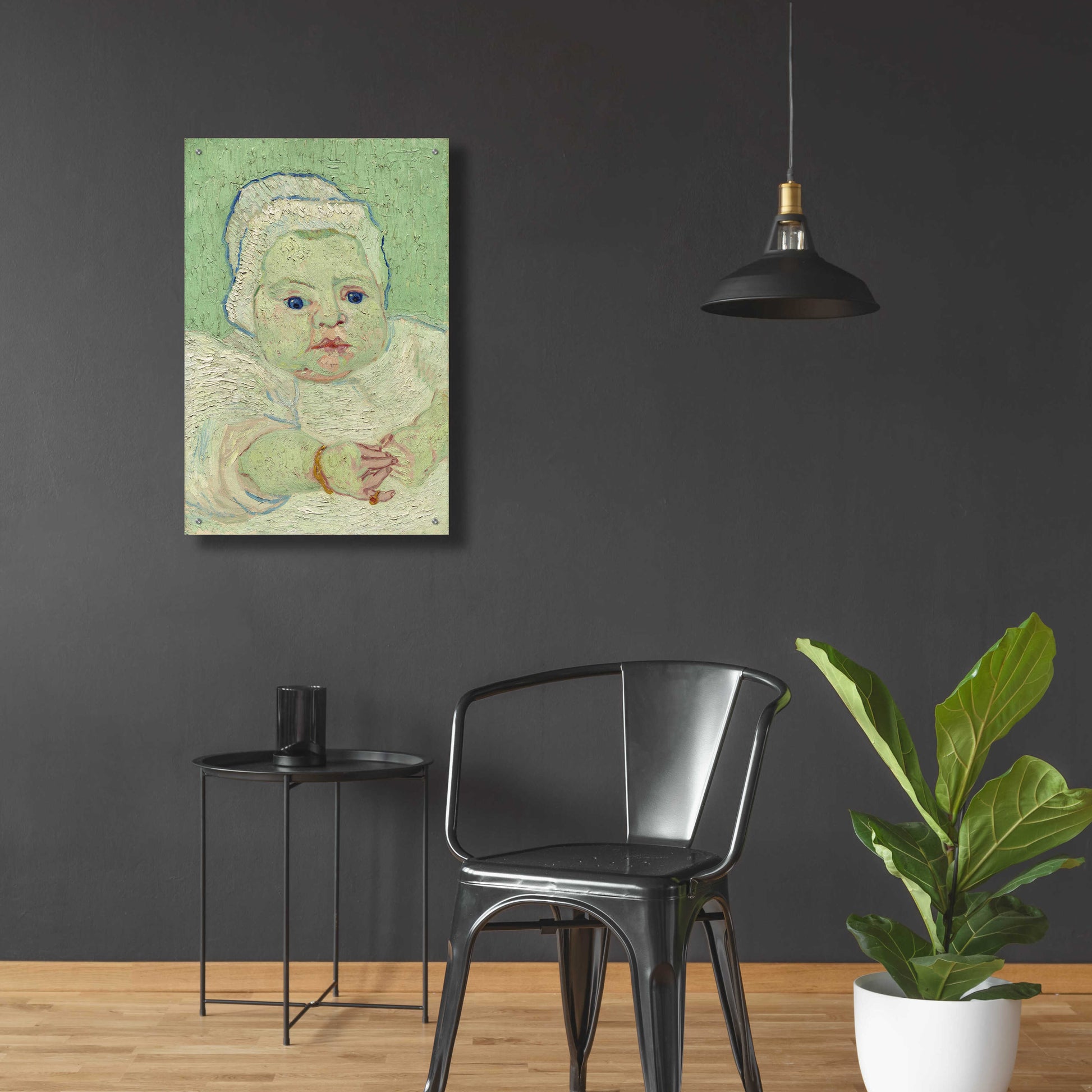 Epic Art 'Roulin's Baby' by Vincent Van Gogh, Acrylic Glass Wall Art,24x36