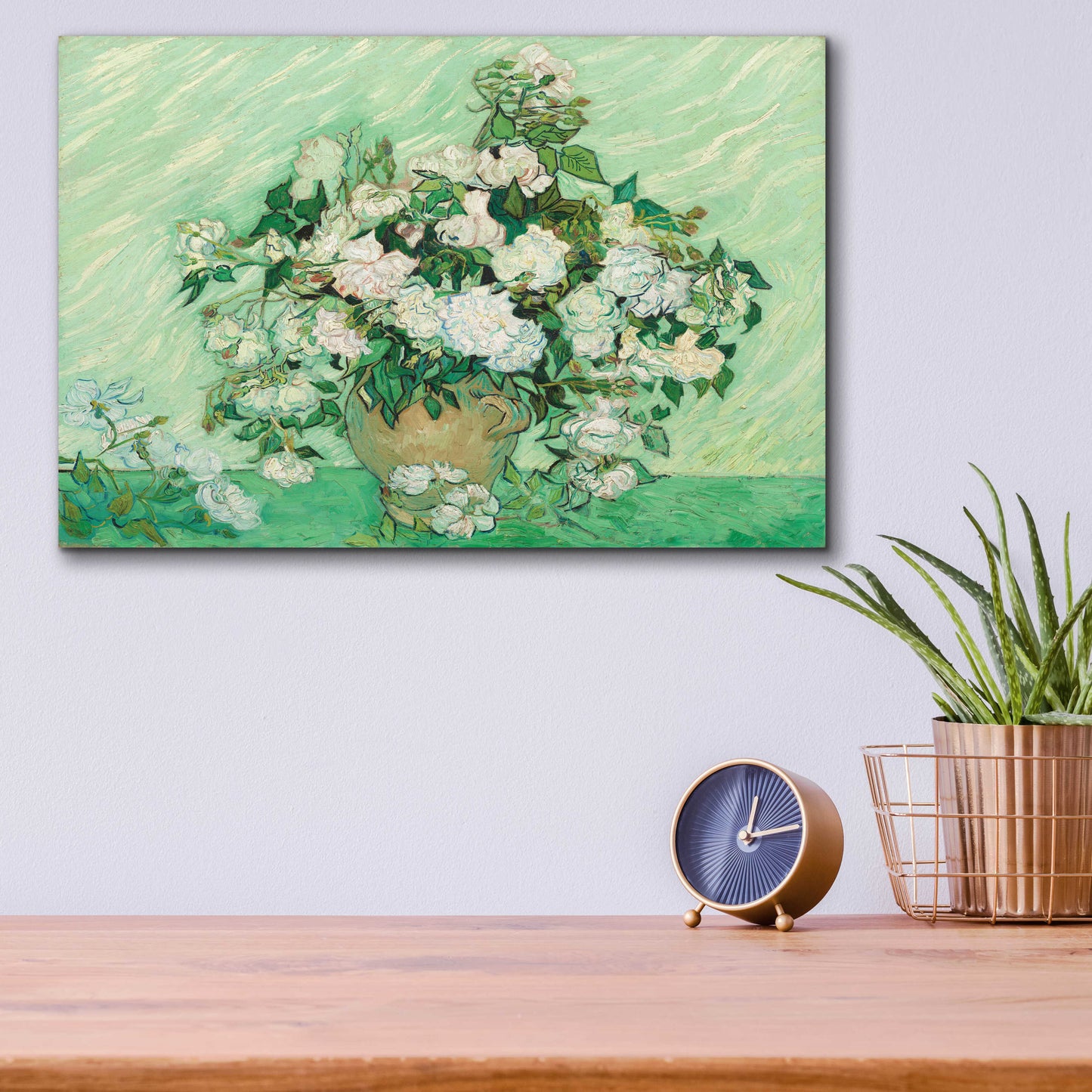 Epic Art 'Roses' by Vincent Van Gogh, Acrylic Glass Wall Art,16x12