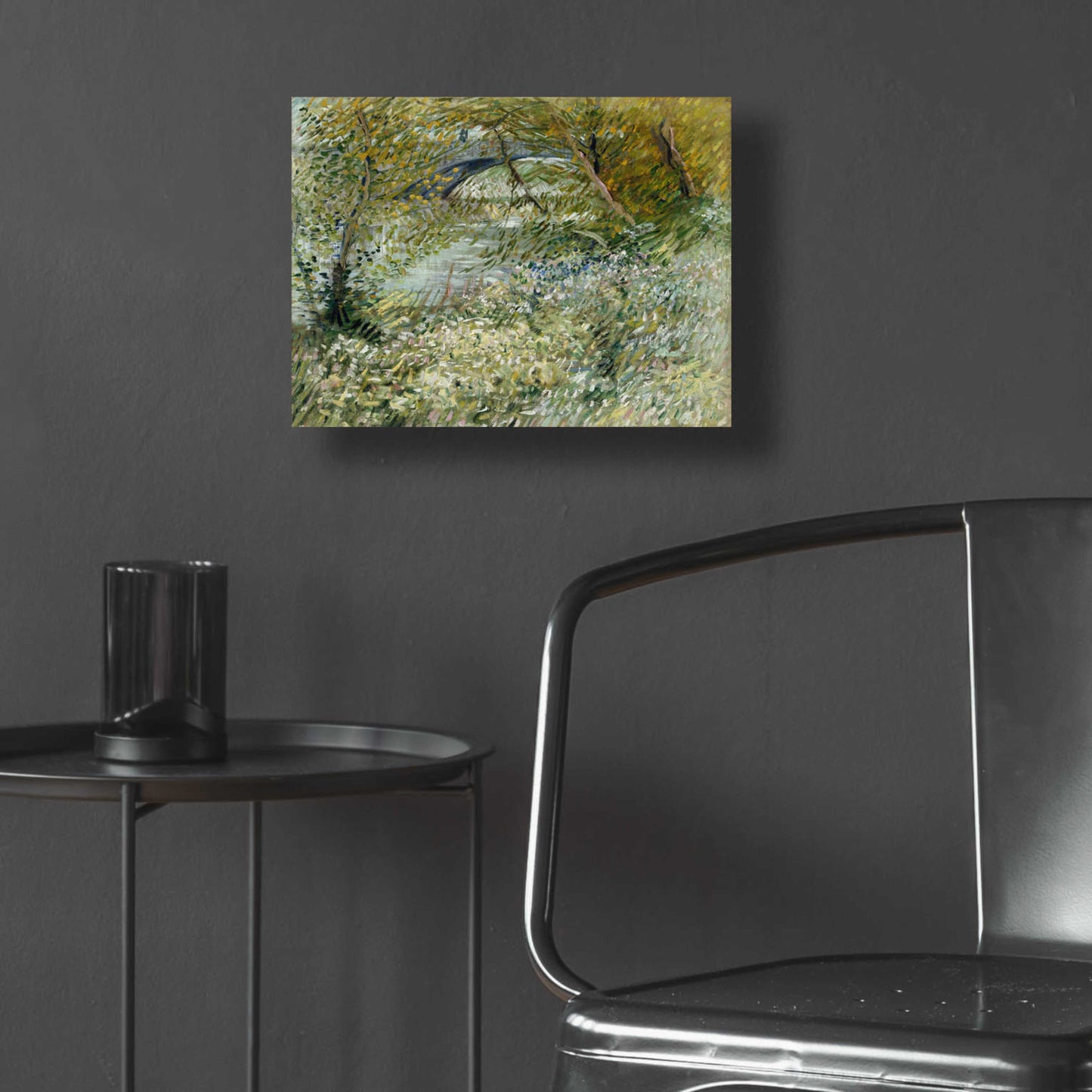 Epic Art 'River Bank In Springtime' by Vincent Van Gogh, Acrylic Glass Wall Art,16x12