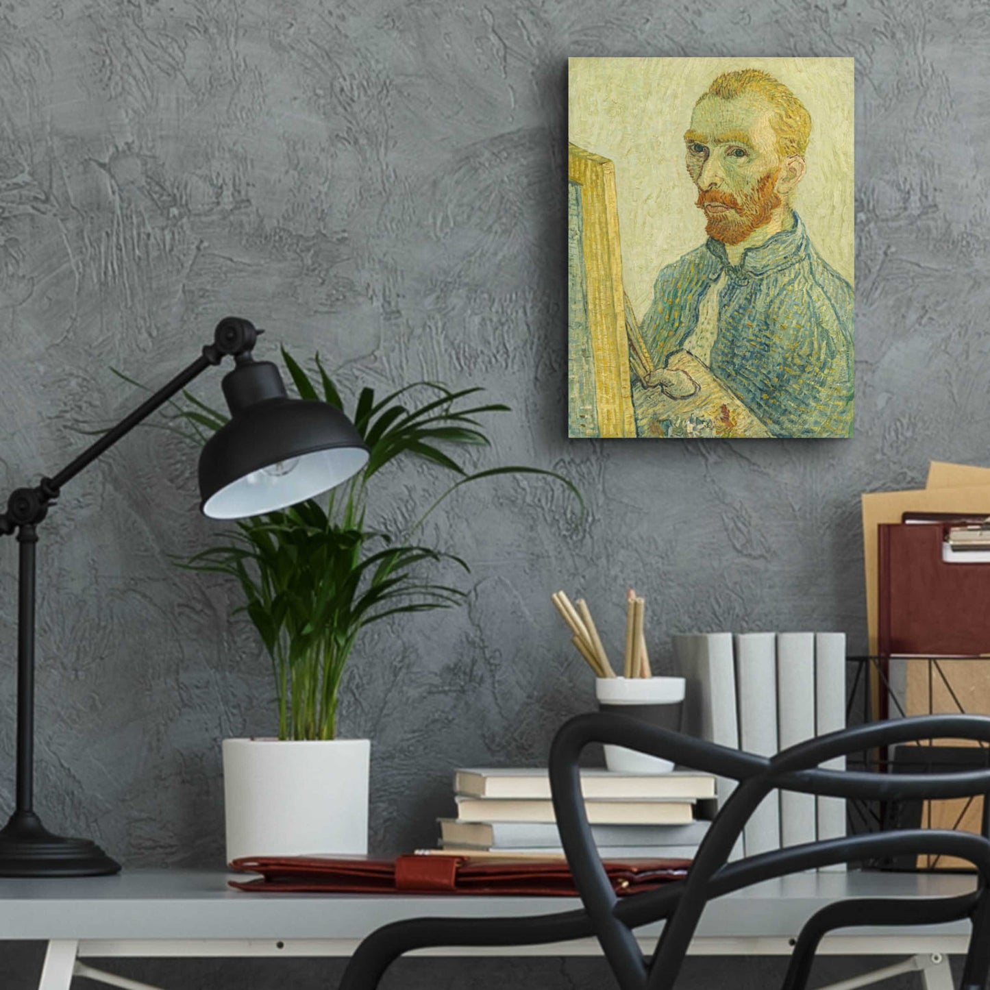 Epic Art 'Portrait Of Vincent Van Gogh' by Vincent Van Gogh, Acrylic Glass Wall Art,12x16