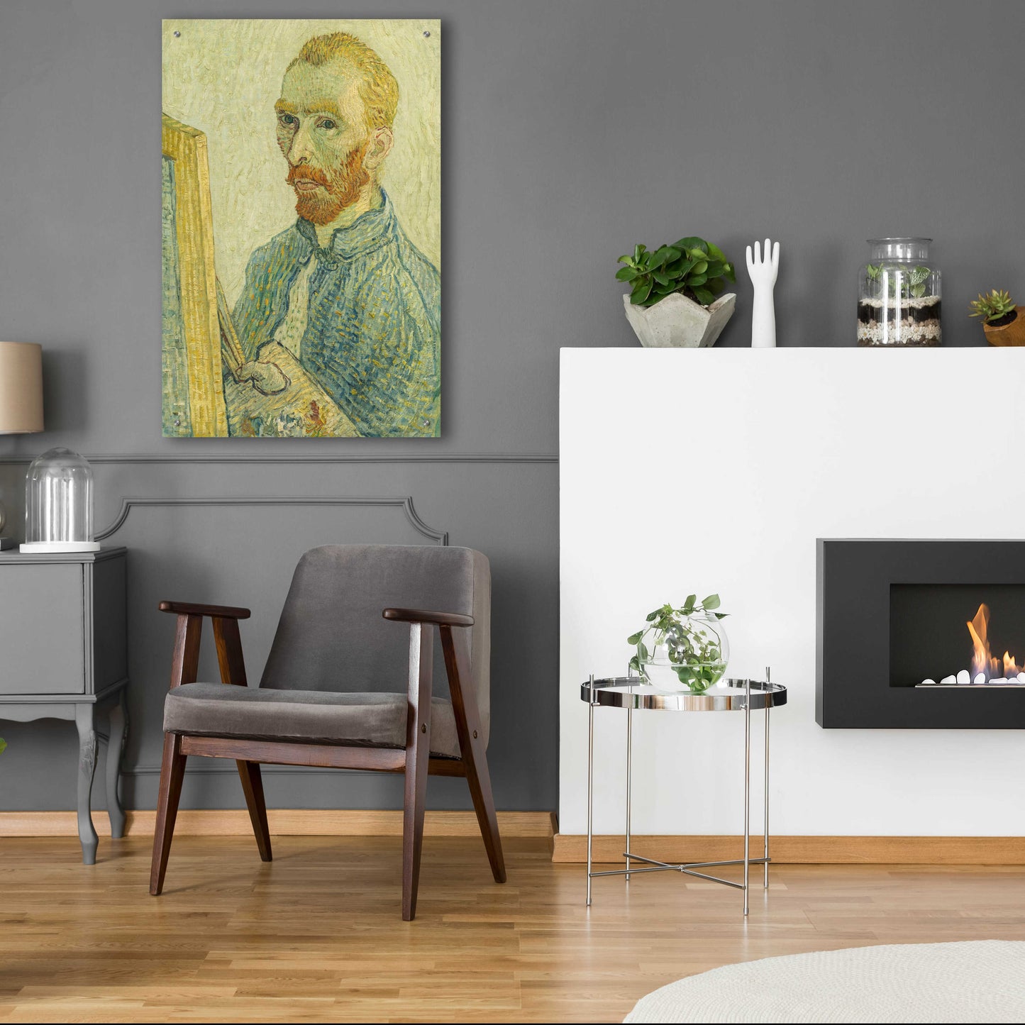 Epic Art 'Portrait Of Vincent Van Gogh' by Vincent Van Gogh, Acrylic Glass Wall Art,24x36