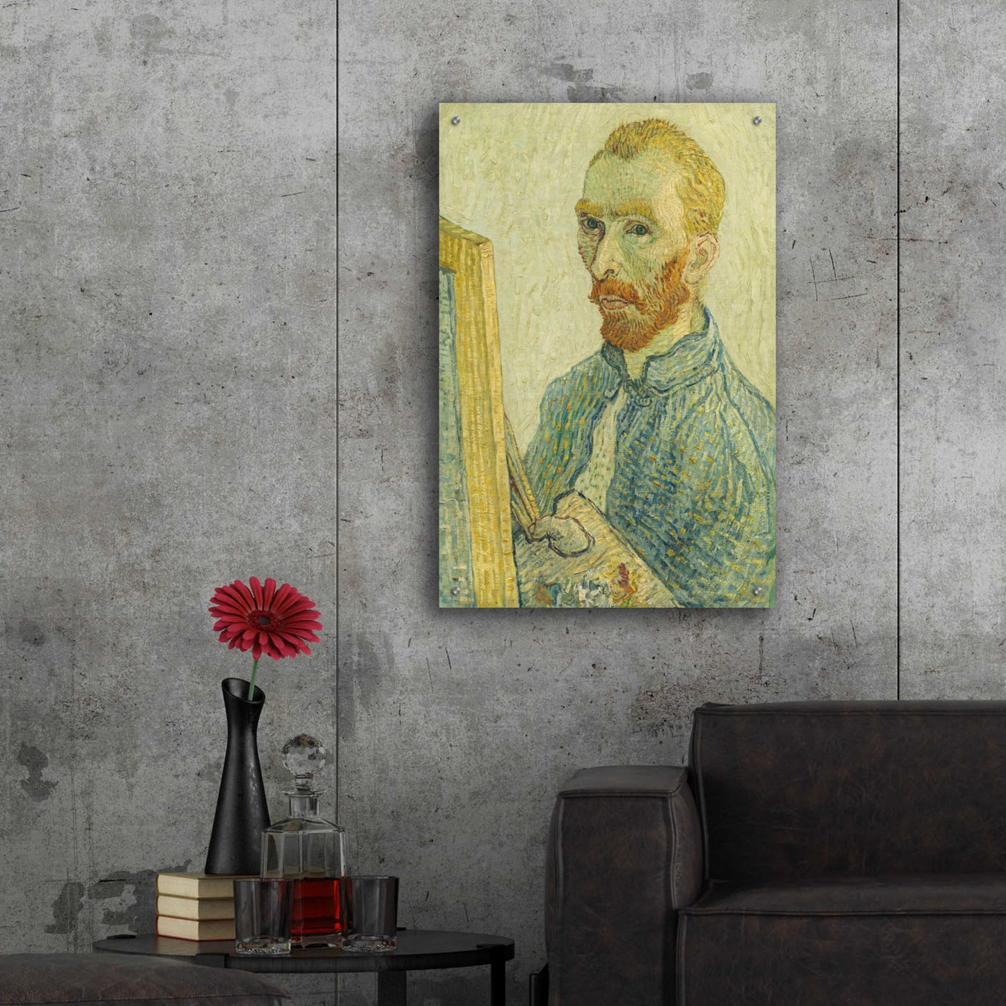 Epic Art 'Portrait Of Vincent Van Gogh' by Vincent Van Gogh, Acrylic Glass Wall Art,24x36