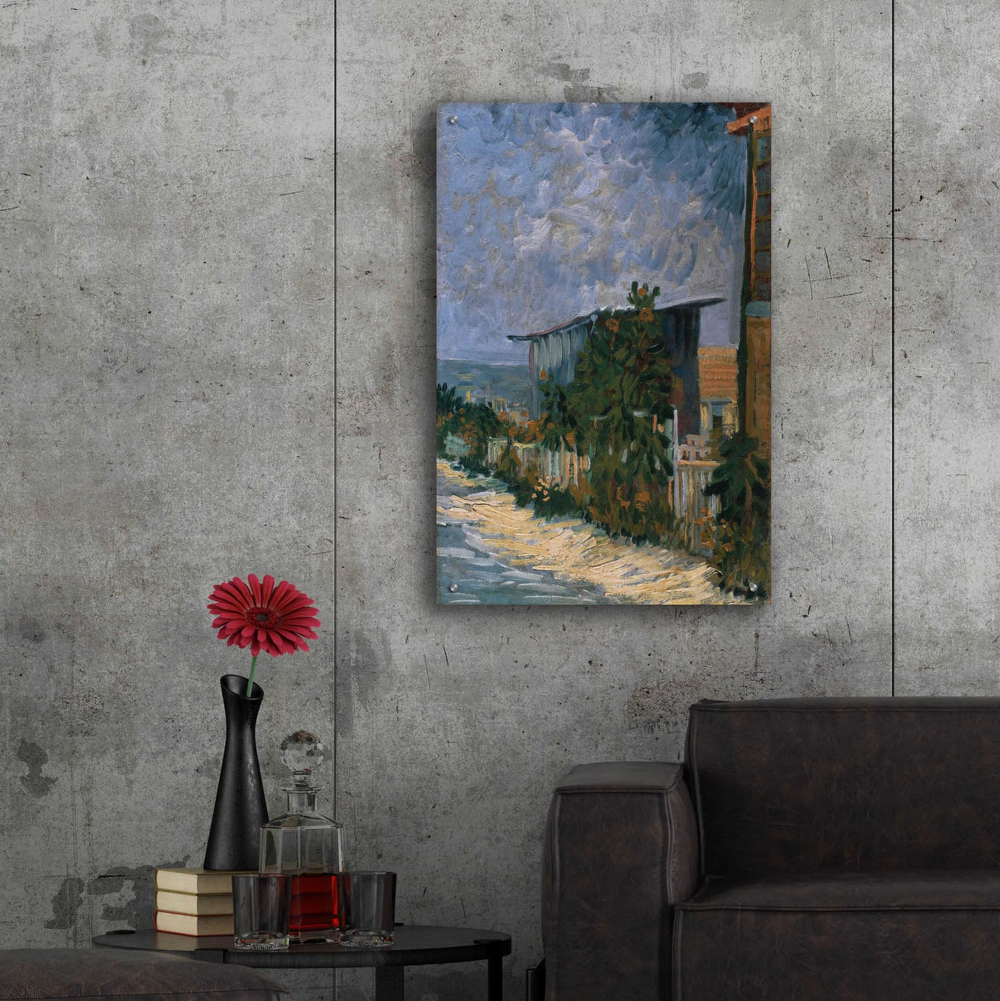 Epic Art 'Shelter On Montmartre' by Vincent Van Gogh, Acrylic Glass Wall Art,24x36