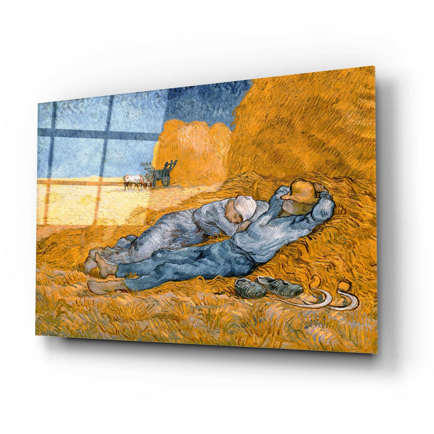 Epic Art 'Noon, Rest From Work' by Vincent Van Gogh, Acrylic Glass Wall Art,24x16