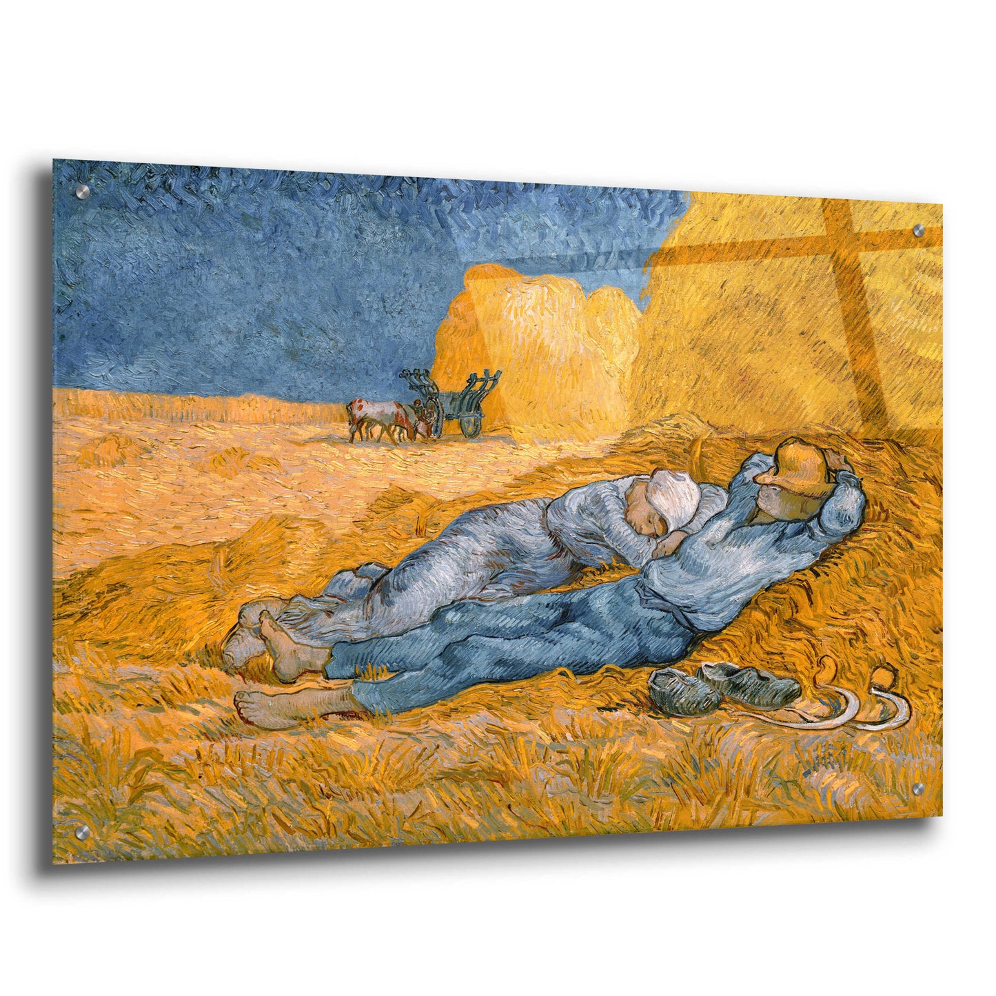 Epic Art 'Noon, Rest From Work' by Vincent Van Gogh, Acrylic Glass Wall Art,36x24