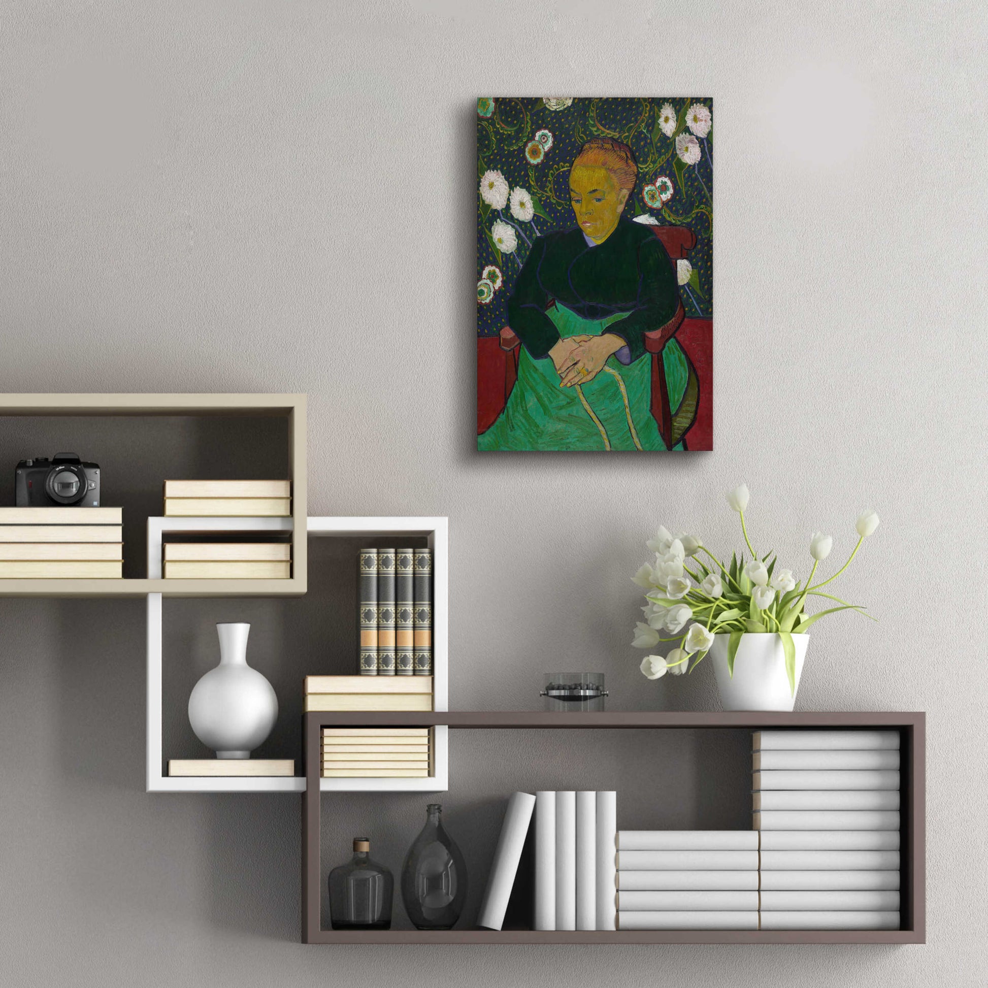 Epic Art 'Madame Roulin Rocking The Cradle' by Vincent Van Gogh, Acrylic Glass Wall Art,16x24