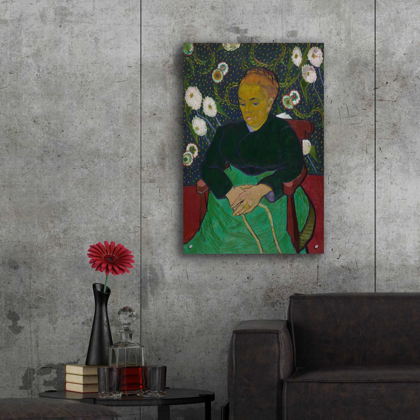 Epic Art 'Madame Roulin Rocking The Cradle' by Vincent Van Gogh, Acrylic Glass Wall Art,24x36