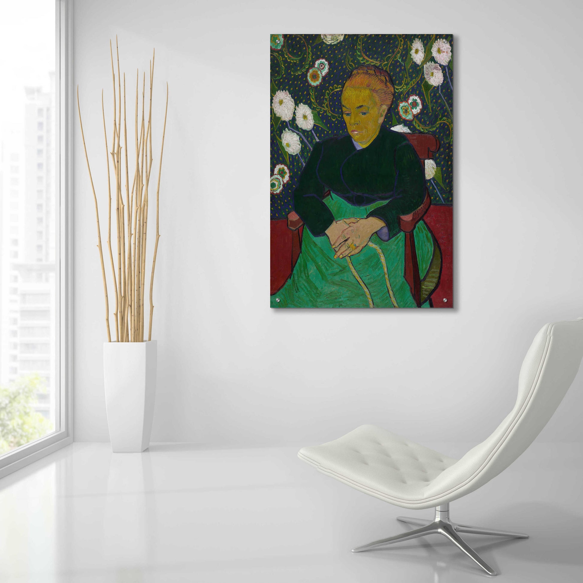 Epic Art 'Madame Roulin Rocking The Cradle' by Vincent Van Gogh, Acrylic Glass Wall Art,24x36