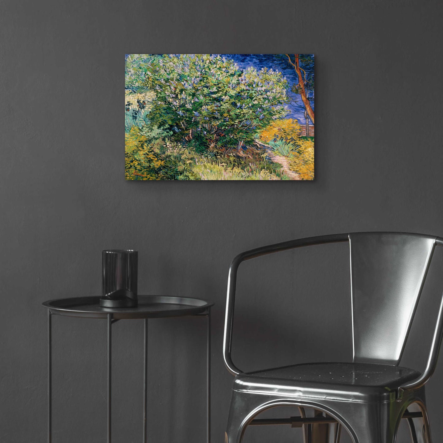 Epic Art 'Lilac Bush' by Vincent Van Gogh, Acrylic Glass Wall Art,24x16