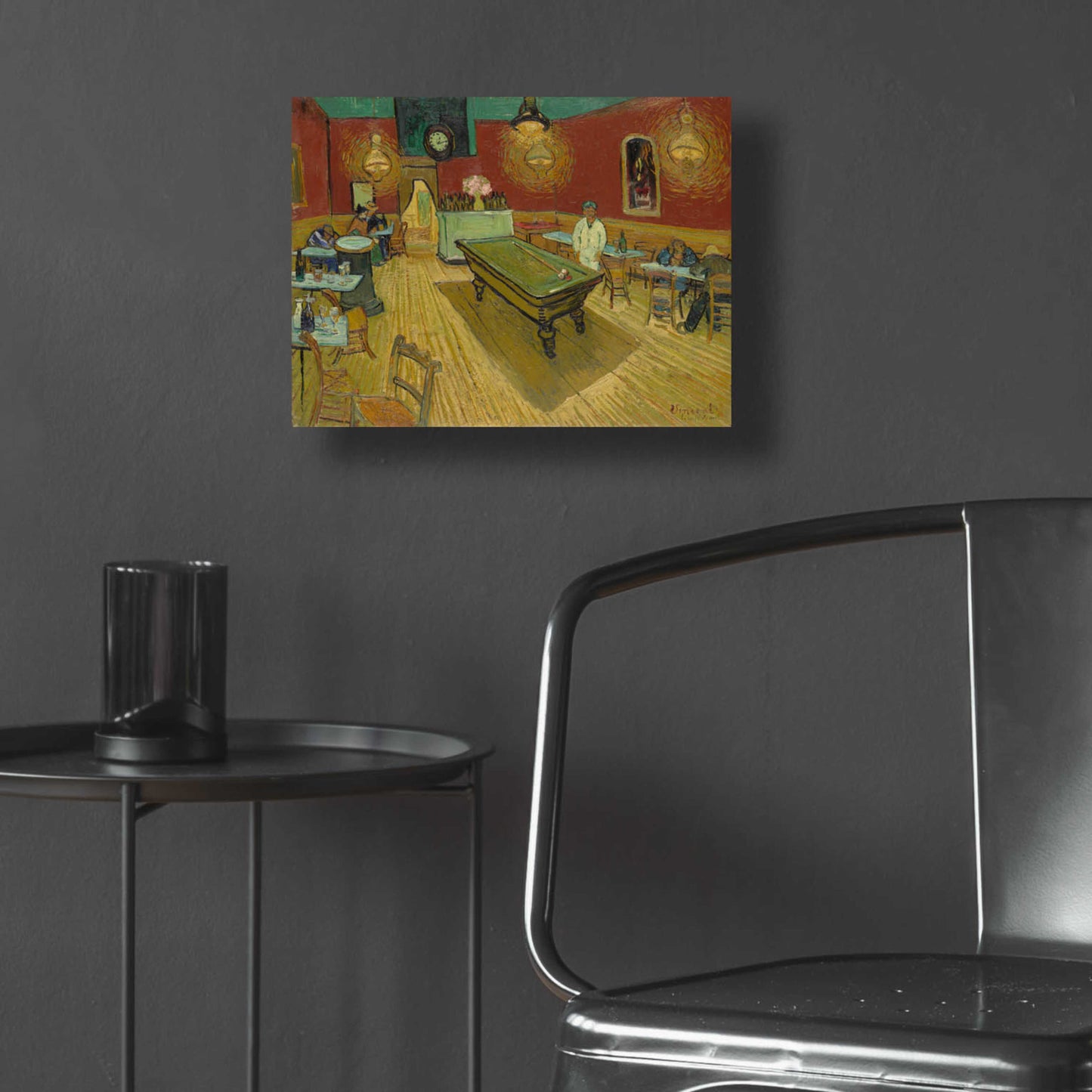 Epic Art 'Le Cafe De Nuit' by Vincent Van Gogh, Acrylic Glass Wall Art,16x12