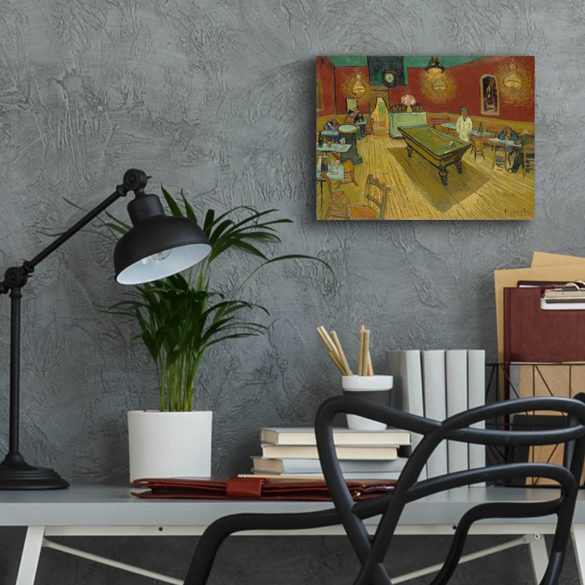 Epic Art 'Le Cafe De Nuit' by Vincent Van Gogh, Acrylic Glass Wall Art,16x12