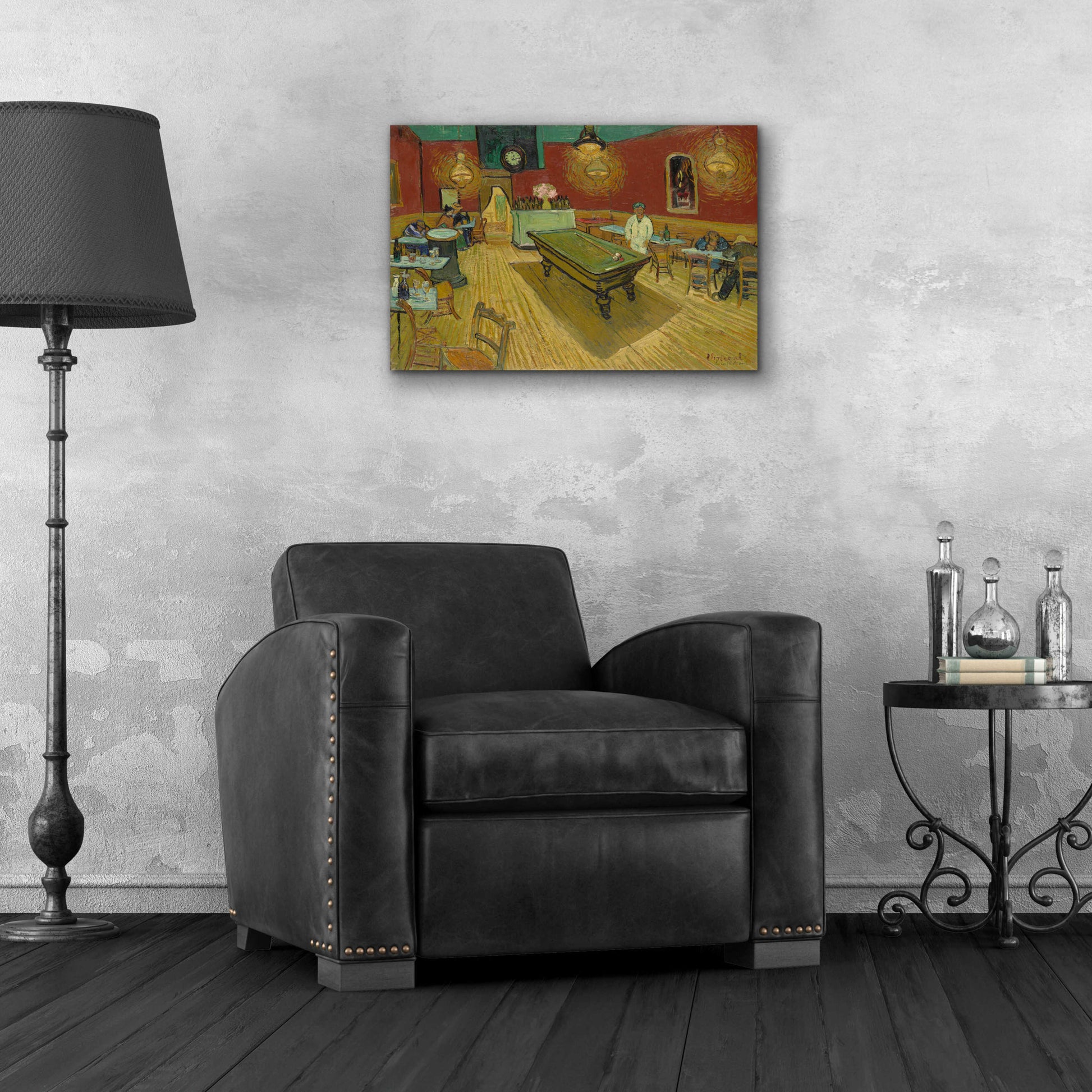 Epic Art 'Le Cafe De Nuit' by Vincent Van Gogh, Acrylic Glass Wall Art,24x16