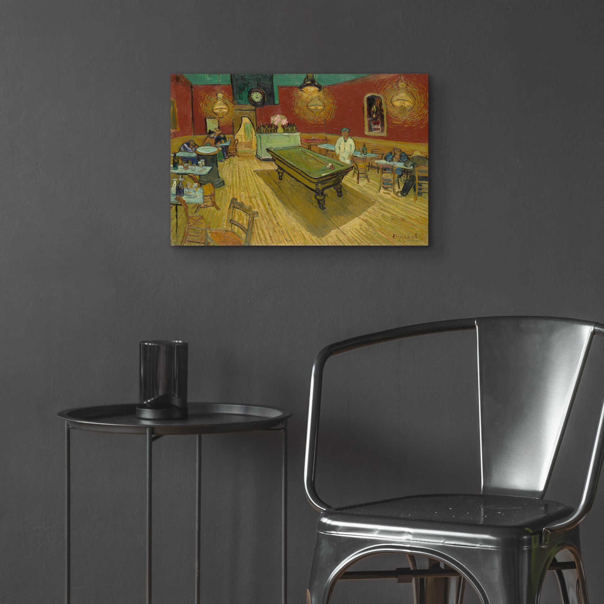 Epic Art 'Le Cafe De Nuit' by Vincent Van Gogh, Acrylic Glass Wall Art,24x16