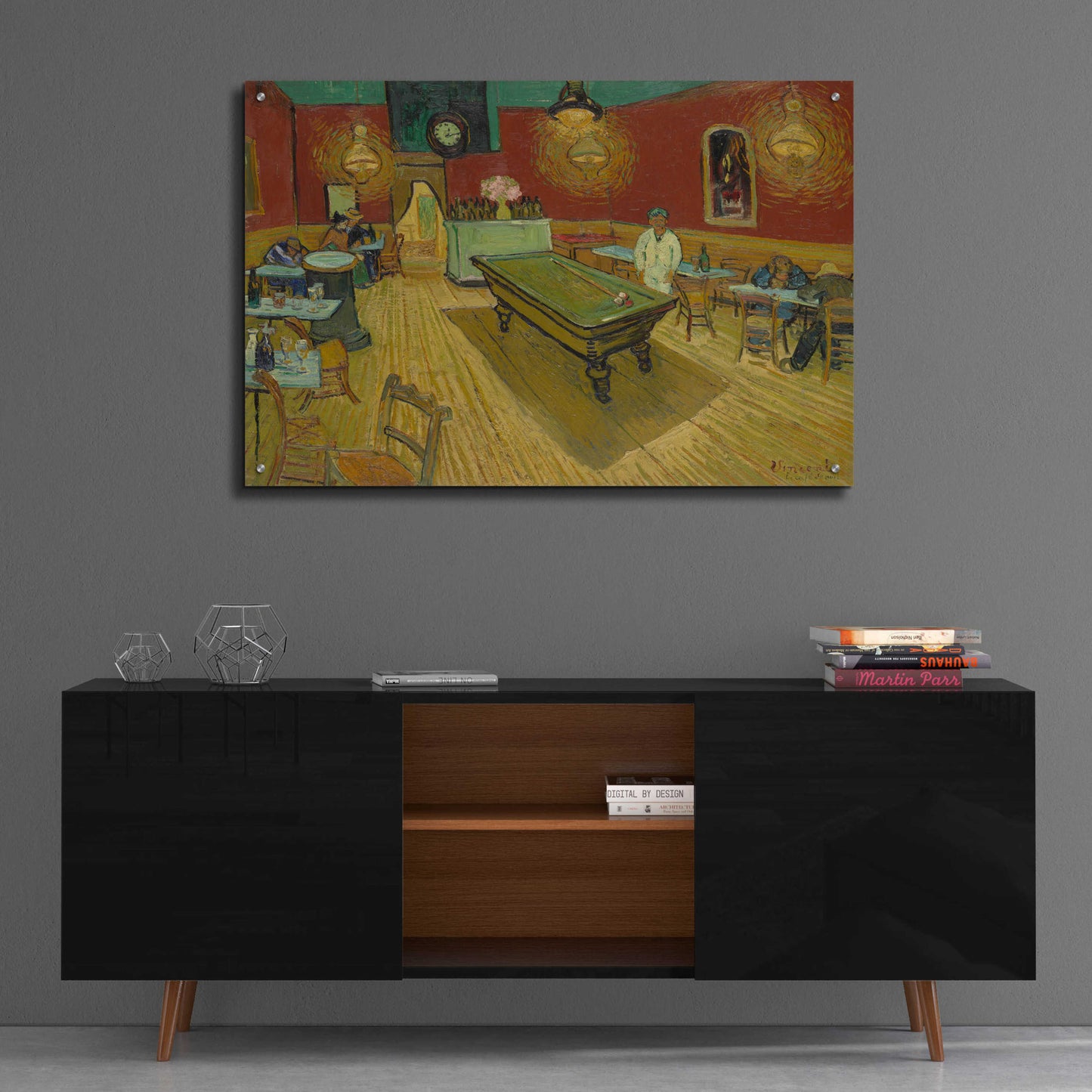 Epic Art 'Le Cafe De Nuit' by Vincent Van Gogh, Acrylic Glass Wall Art,36x24