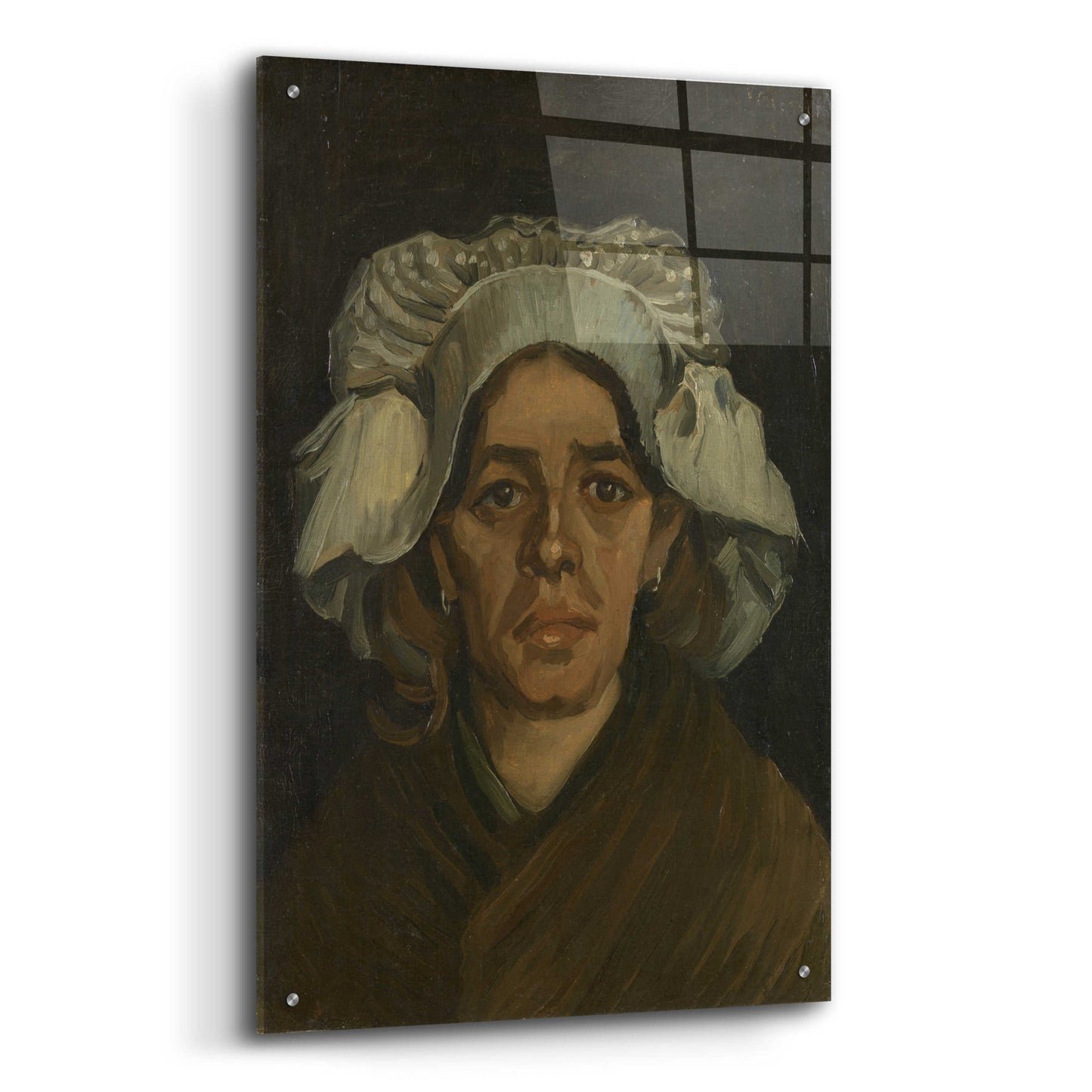 Epic Art 'Head Of A Woman 3' by Vincent Van Gogh, Acrylic Glass Wall Art,24x36