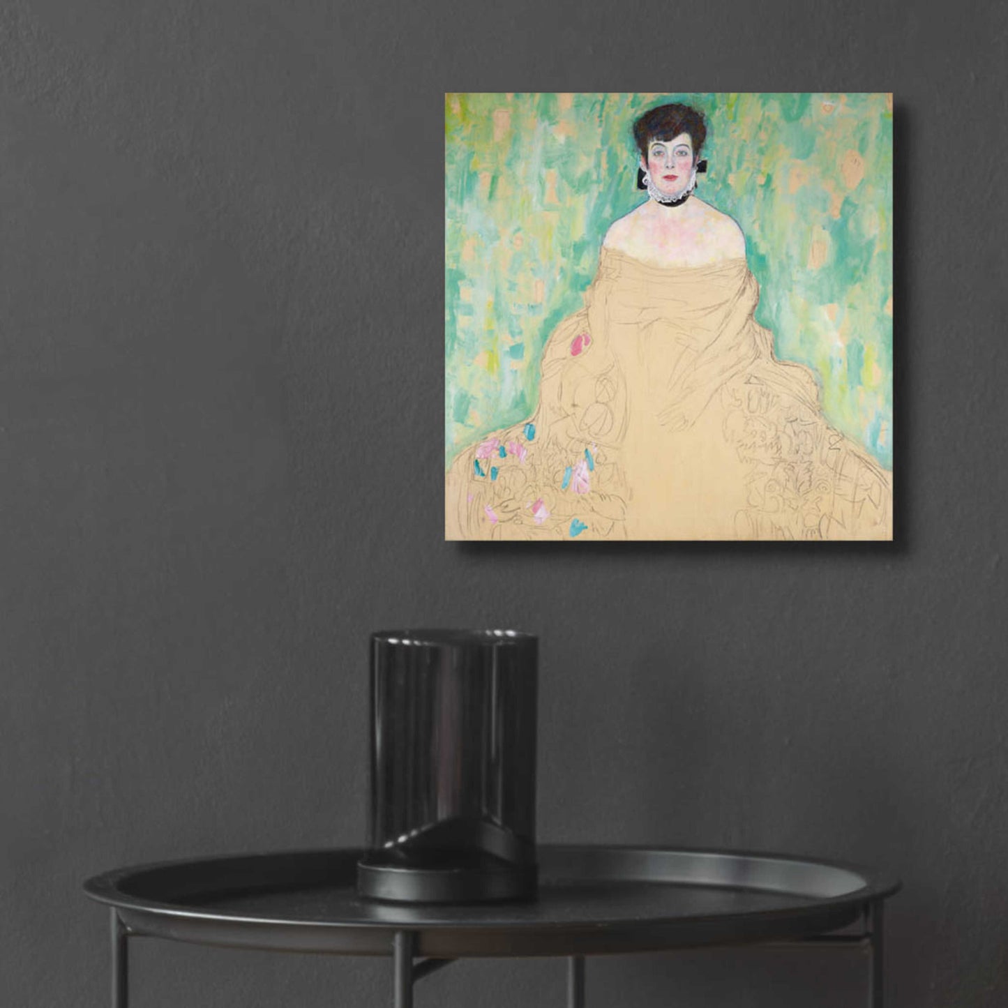 Epic Art 'Amalie Zuckerkandl' by Gustav Klimt, Acrylic Glass Wall Art,12x12