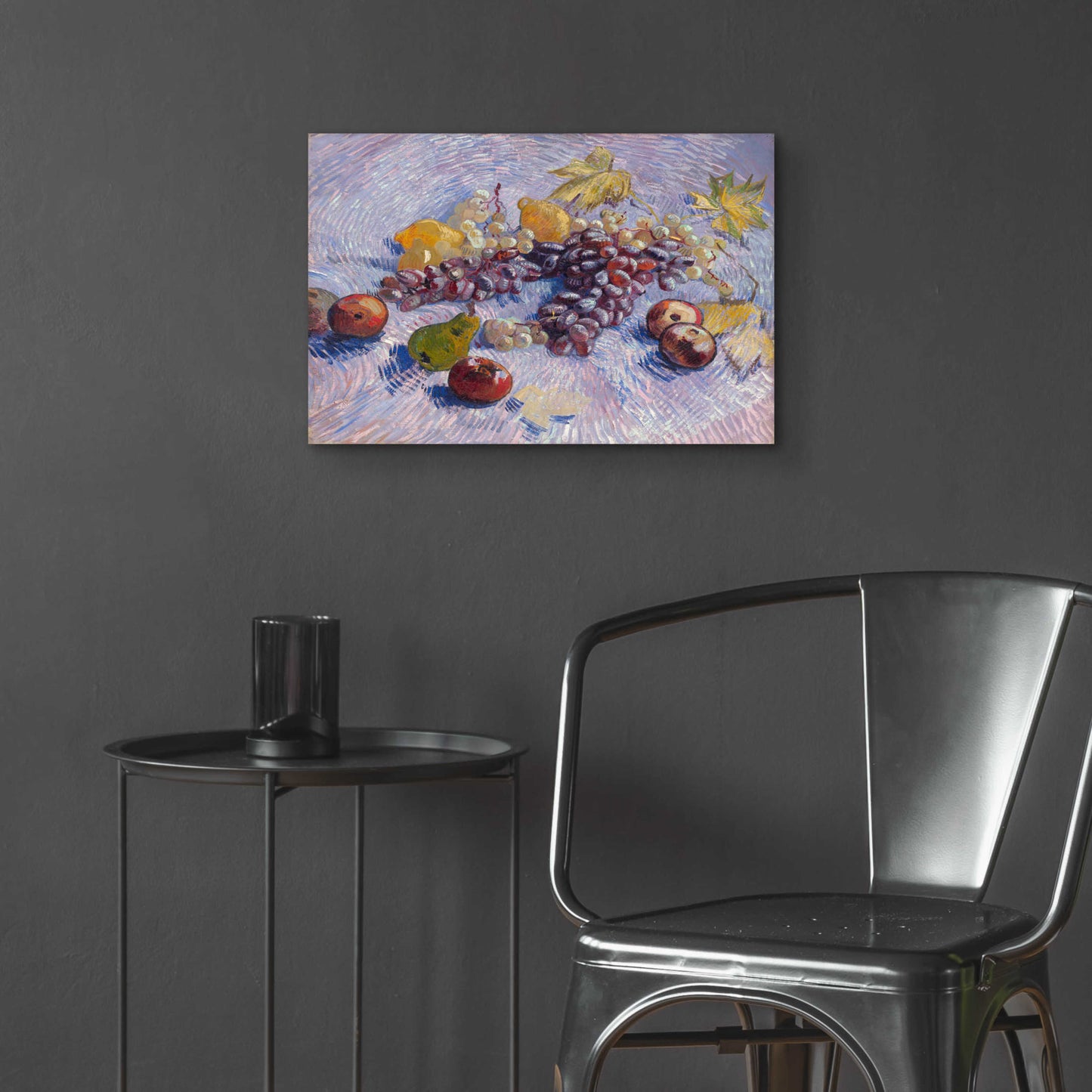 Epic Art 'Graper, Lemons Pears And Apples 1887' by Vincent Van Gogh, Acrylic Glass Wall Art,24x16