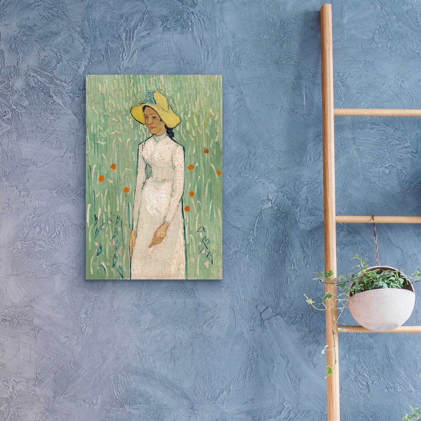 Epic Art 'Girl In White ' by Vincent Van Gogh, Acrylic Glass Wall Art,16x24