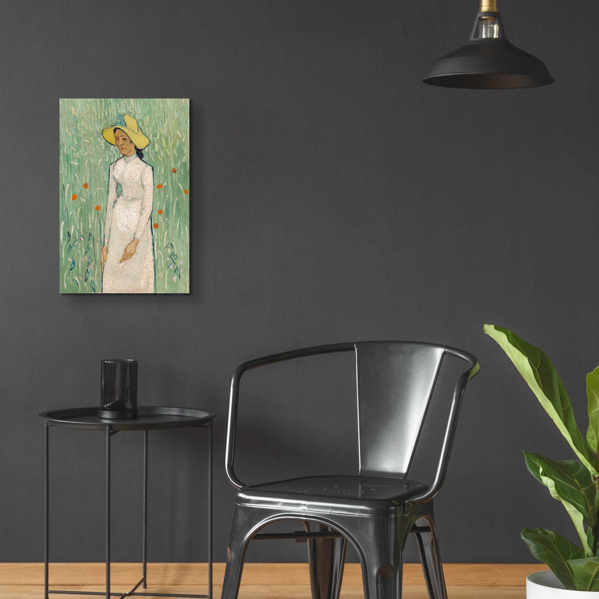 Epic Art 'Girl In White ' by Vincent Van Gogh, Acrylic Glass Wall Art,16x24