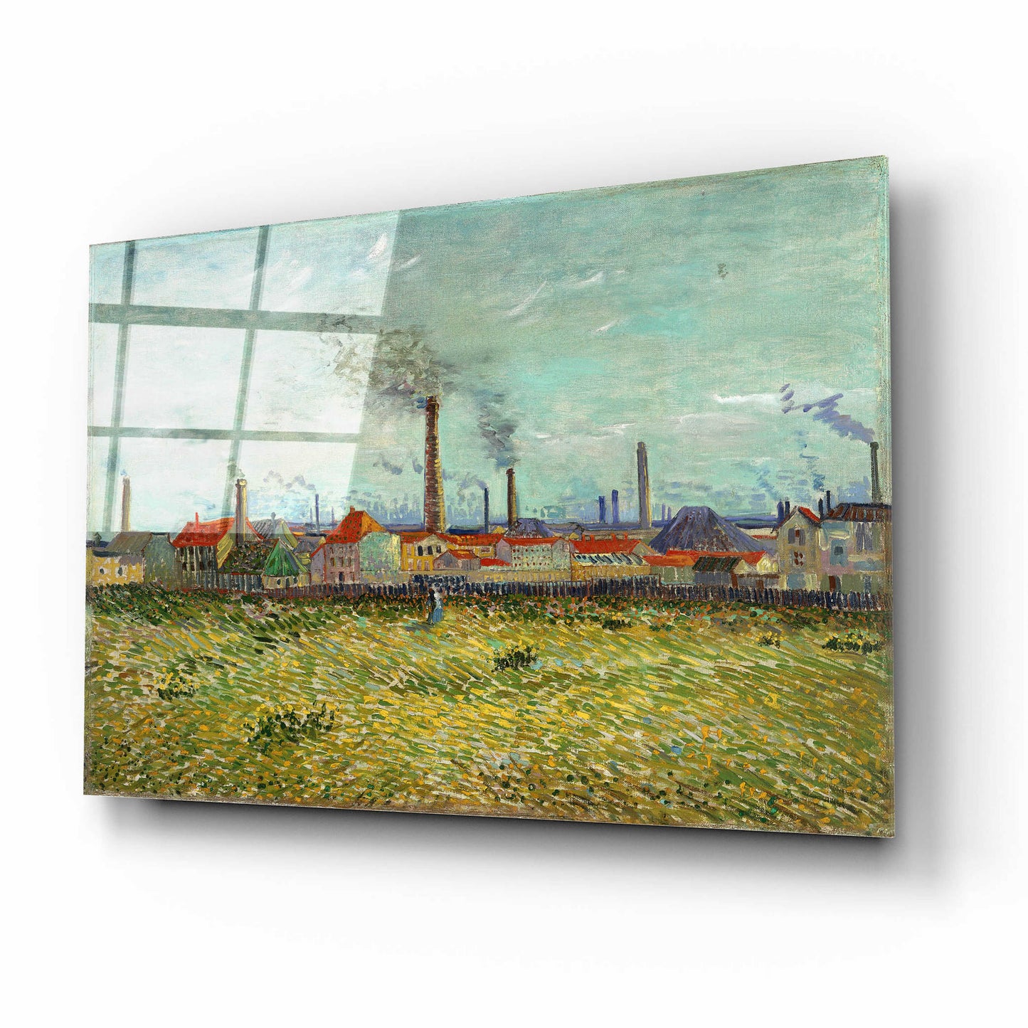 Epic Art 'Factories At Clichy' by Vincent Van Gogh, Acrylic Glass Wall Art,16x12