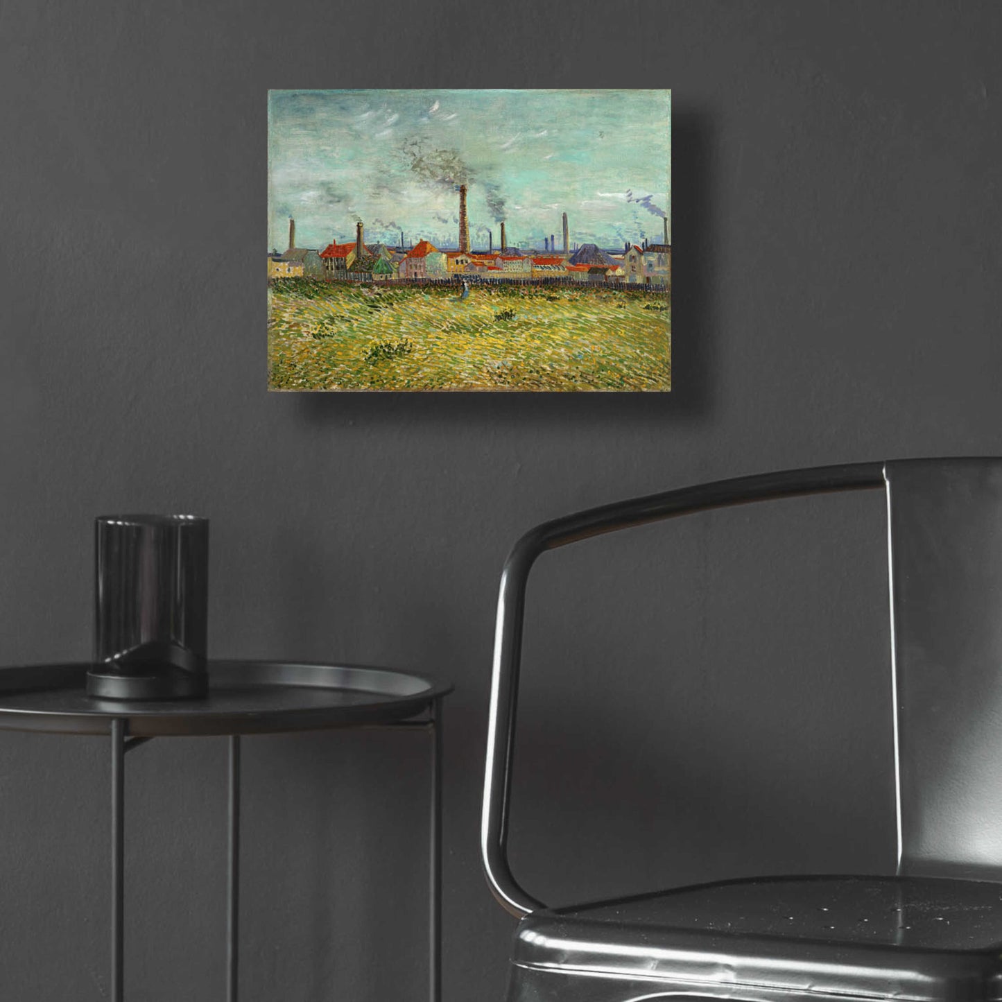 Epic Art 'Factories At Clichy' by Vincent Van Gogh, Acrylic Glass Wall Art,16x12