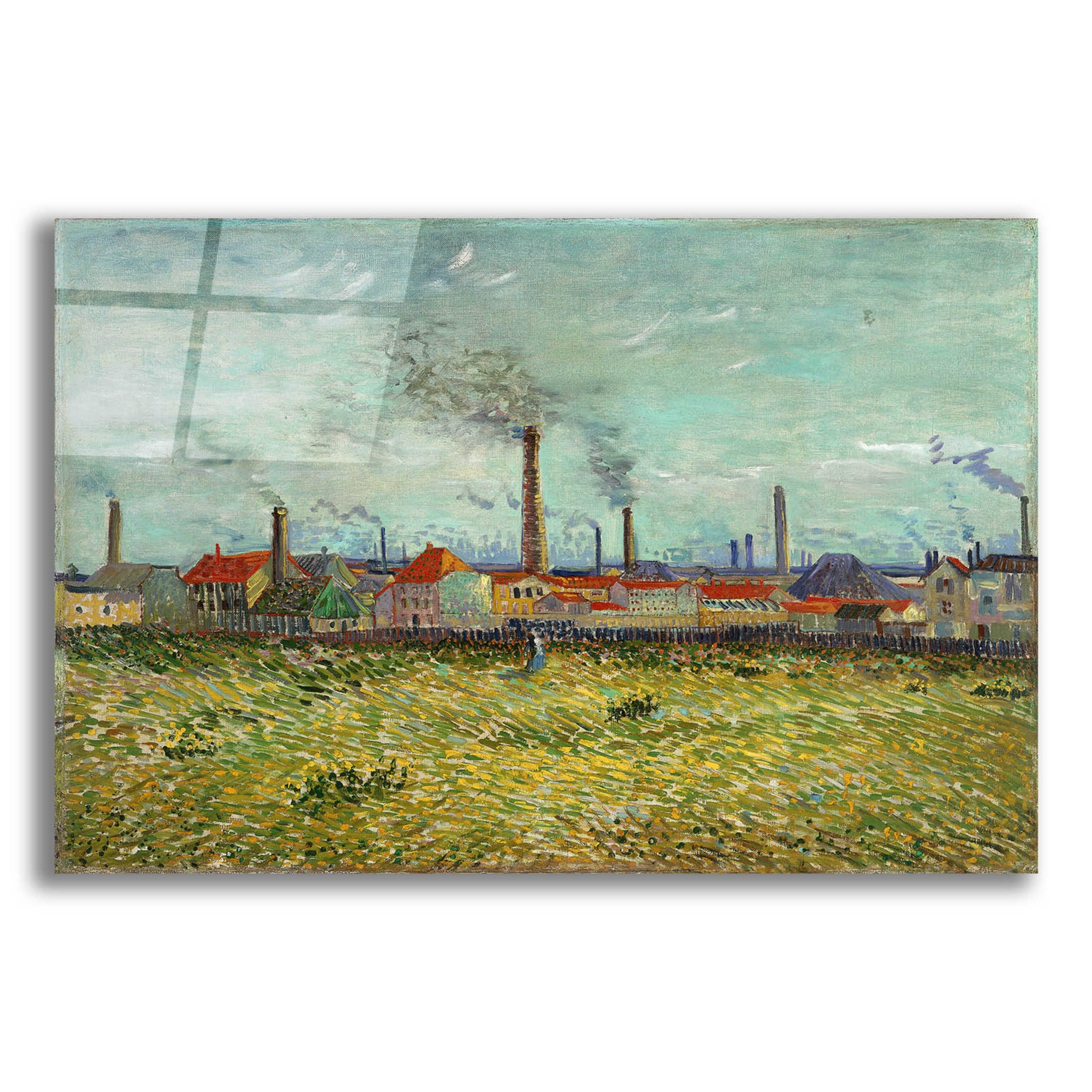 Epic Art 'Factories At Clichy' by Vincent Van Gogh, Acrylic Glass Wall Art,16x12