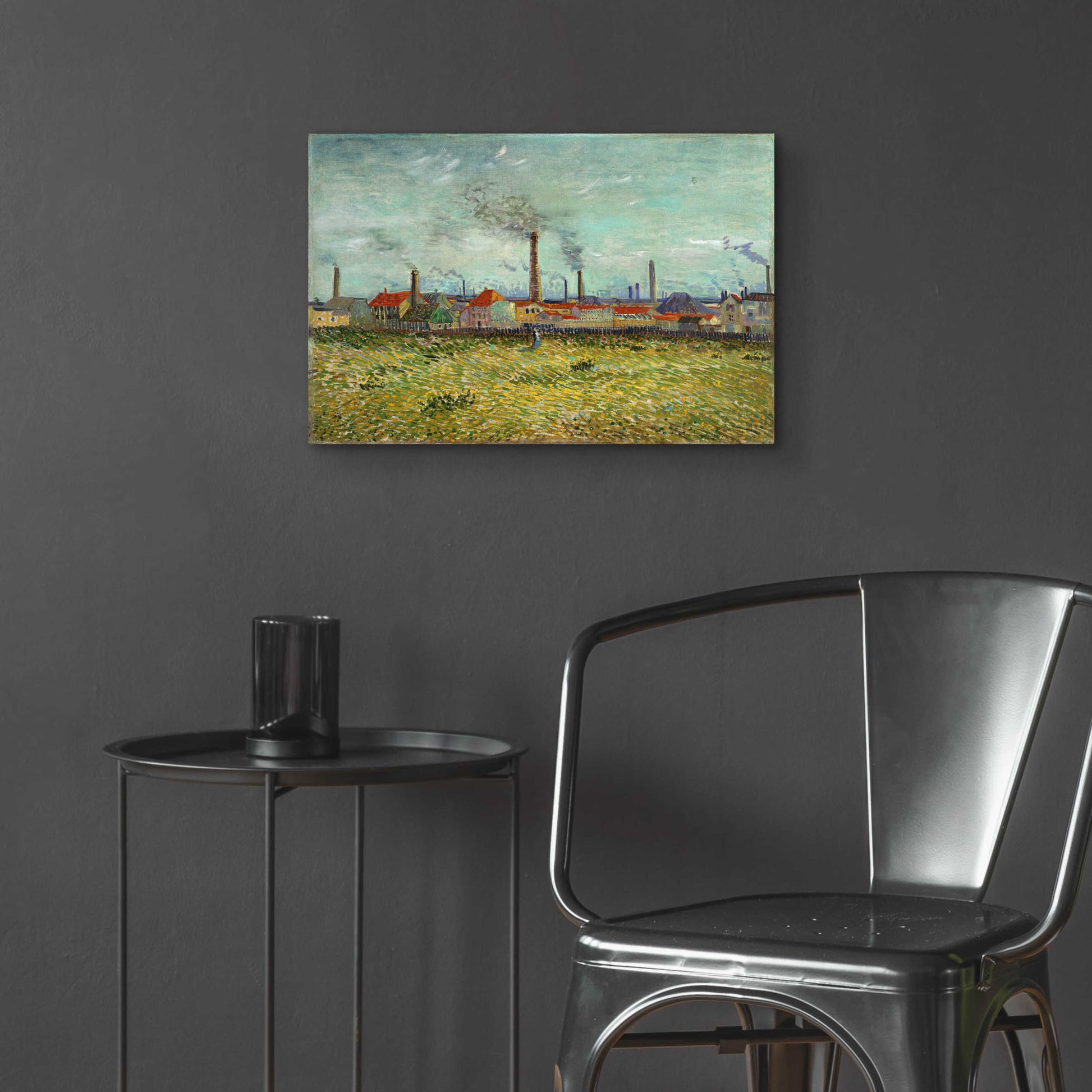 Epic Art 'Factories At Clichy' by Vincent Van Gogh, Acrylic Glass Wall Art,24x16