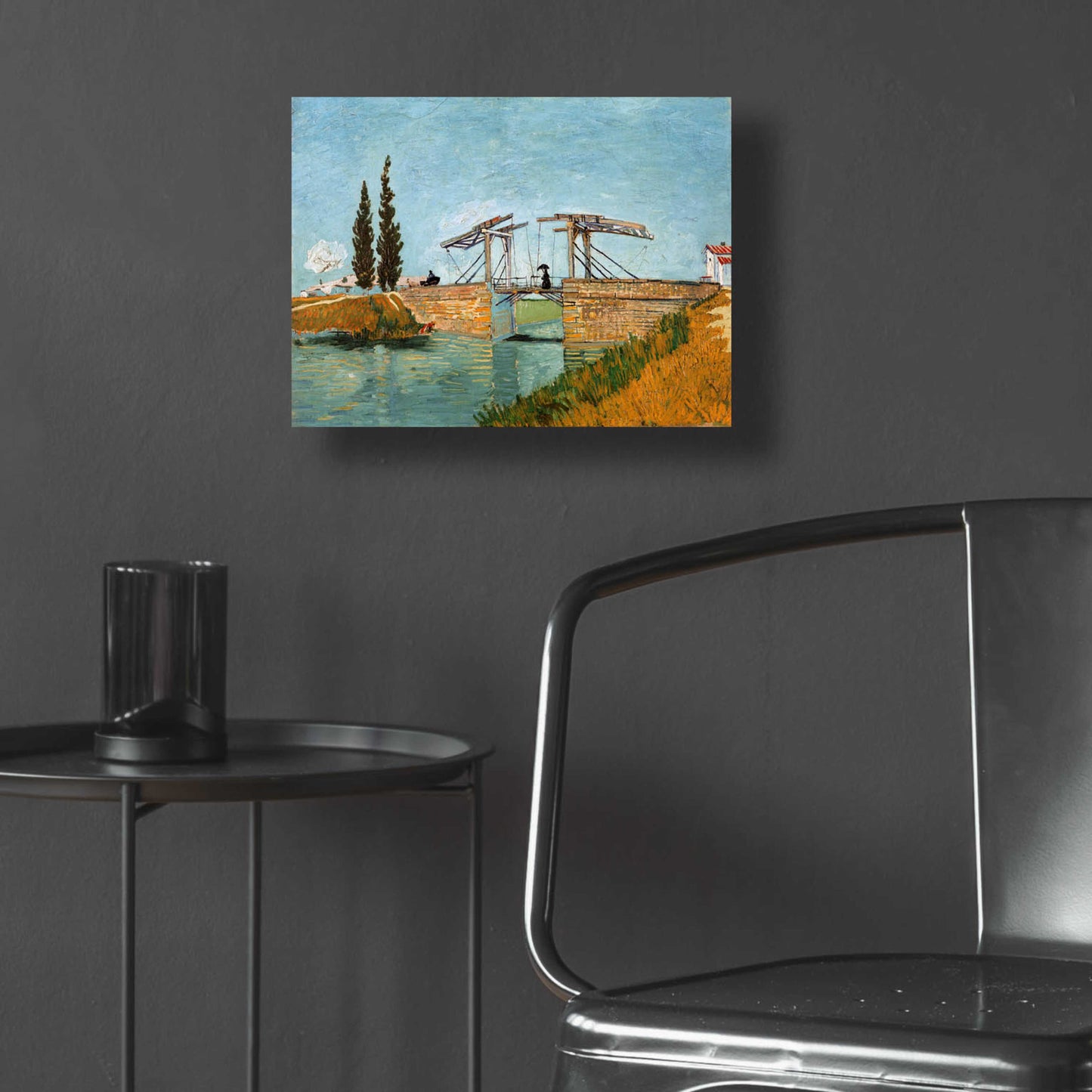 Epic Art 'Die Zugbrucke' by Vincent Van Gogh, Acrylic Glass Wall Art,16x12