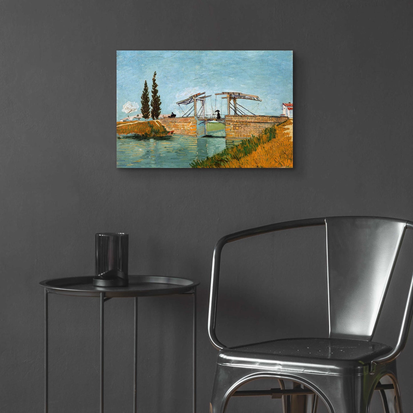 Epic Art 'Die Zugbrucke' by Vincent Van Gogh, Acrylic Glass Wall Art,24x16