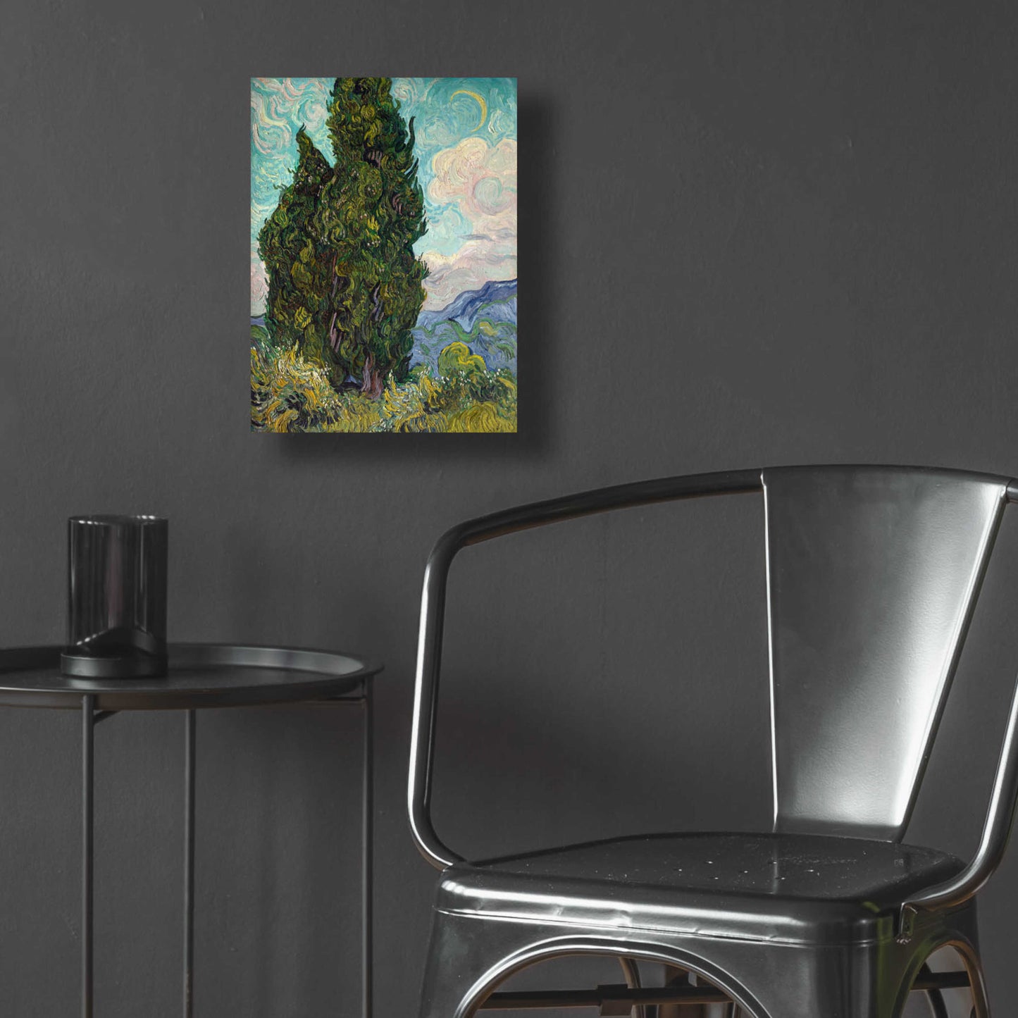 Epic Art 'Cypresses' by Vincent Van Gogh, Acrylic Glass Wall Art,12x16