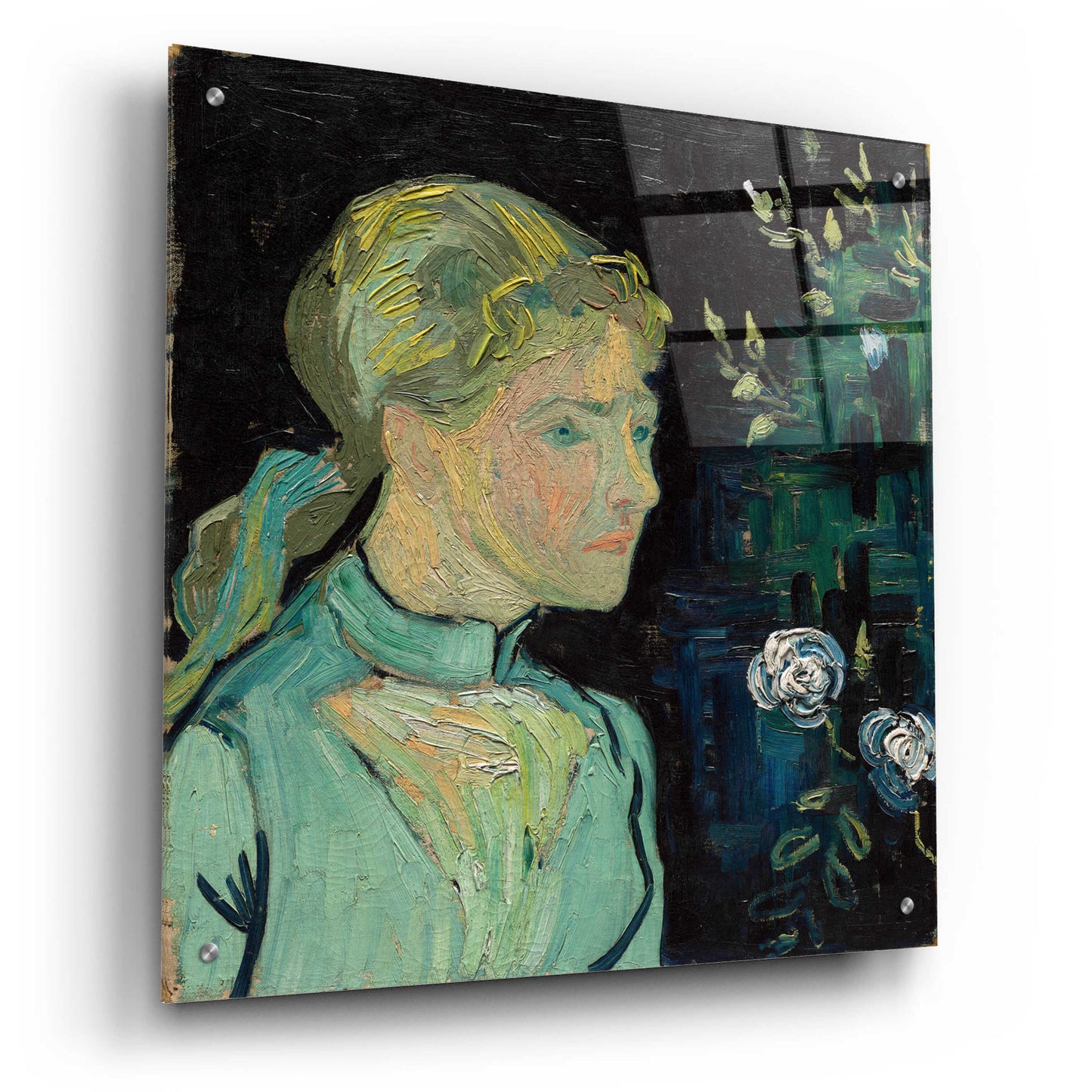 Epic Art 'Adeline Ravoux 1890' by Vincent Van Gogh, Acrylic Glass Wall Art,24x24