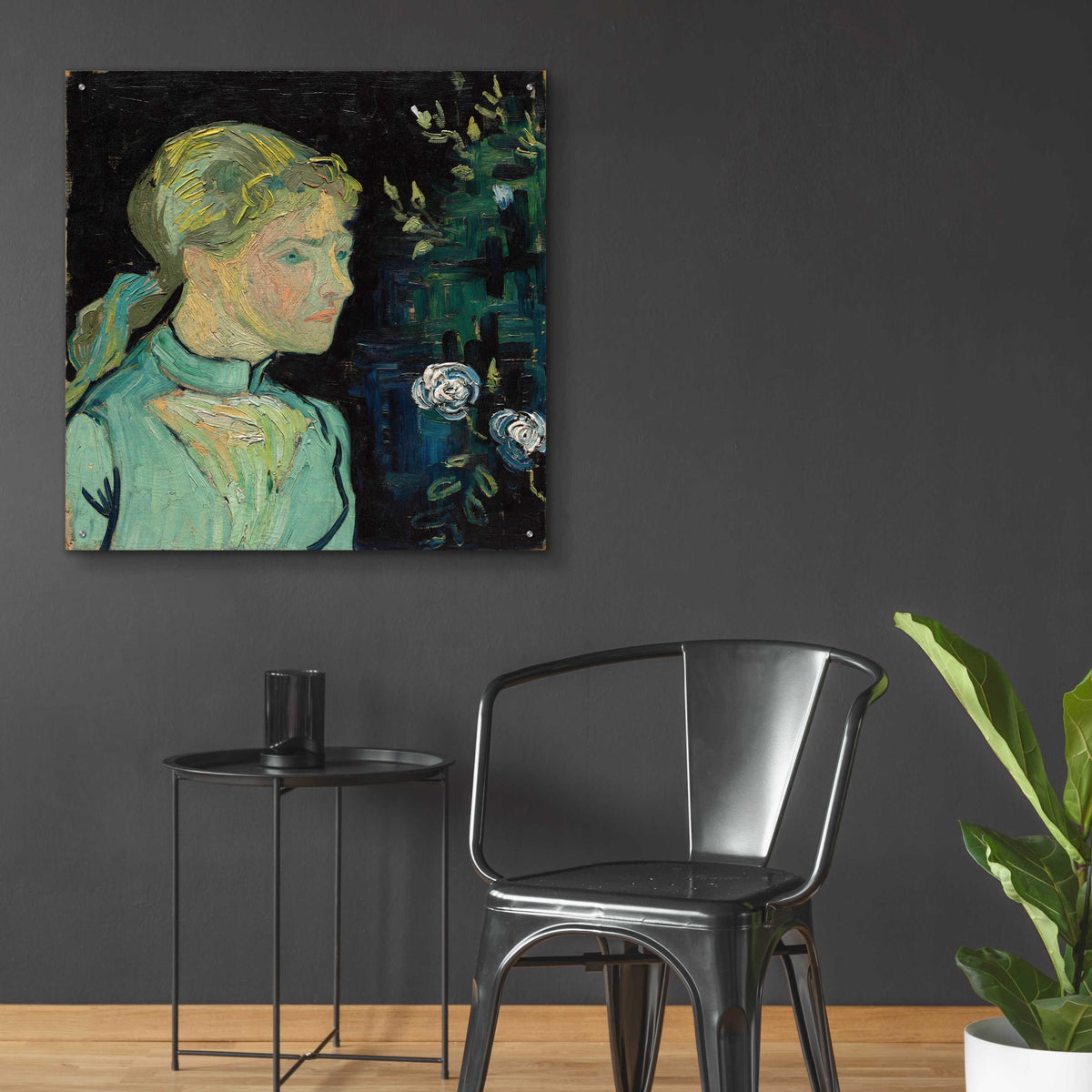 Epic Art 'Adeline Ravoux 1890' by Vincent Van Gogh, Acrylic Glass Wall Art,36x36