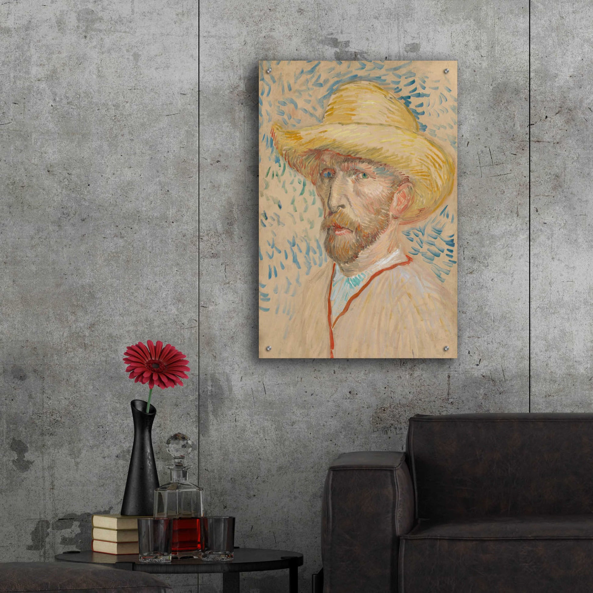 Epic Art 'Zelfportret Selfportrait' by Vincent Van Gogh, Acrylic Glass Wall Art,24x36