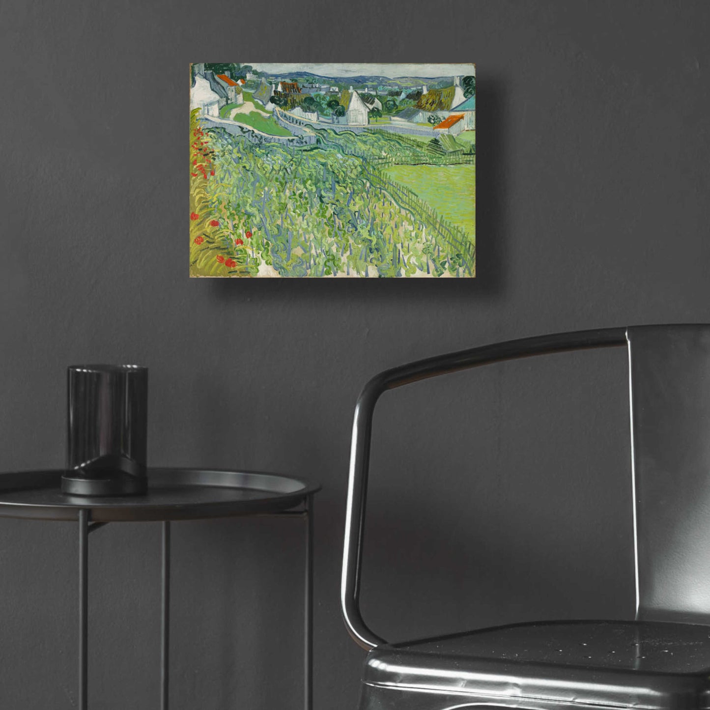 Epic Art 'Vineyards At Auvers' by Vincent Van Gogh, Acrylic Glass Wall Art,16x12
