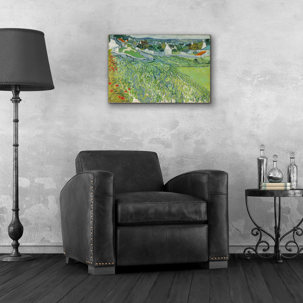 Epic Art 'Vineyards At Auvers' by Vincent Van Gogh, Acrylic Glass Wall Art,24x16