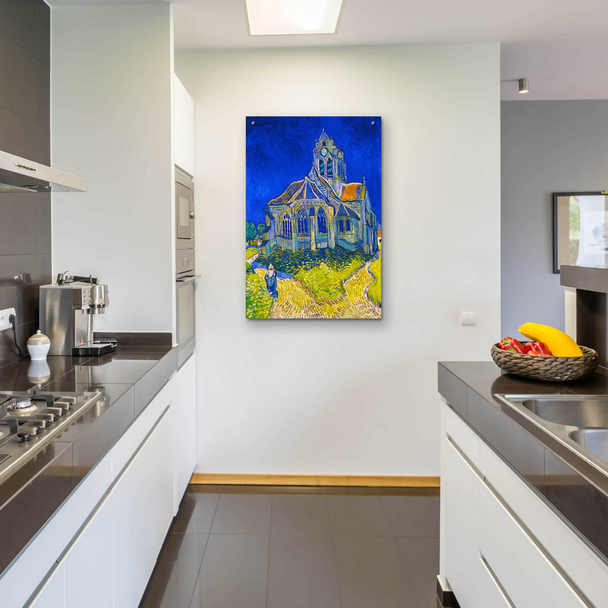 Epic Art 'The Church In Auvers-Sur-Oise, View From The Chevet' by Vincent Van Gogh, Acrylic Glass Wall Art,24x36
