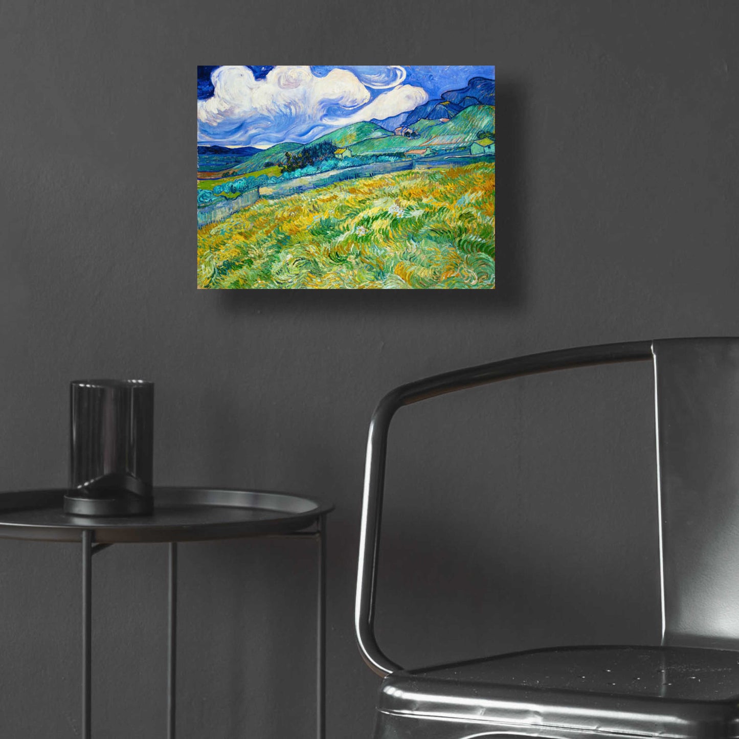 Epic Art 'Landscape From Saint-Remy' by Vincent Van Gogh, Acrylic Glass Wall Art,16x12