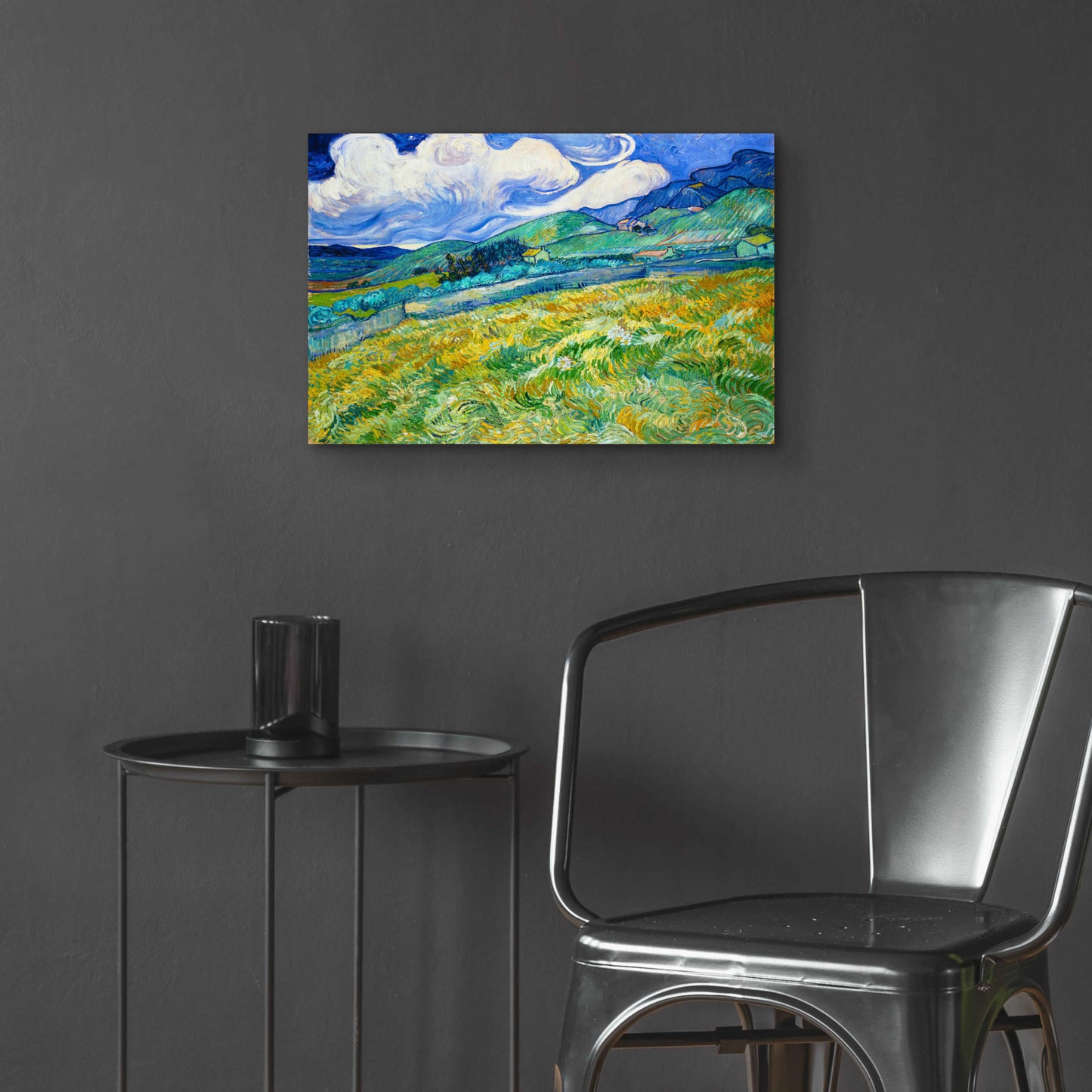 Epic Art 'Landscape From Saint-Remy' by Vincent Van Gogh, Acrylic Glass Wall Art,24x16