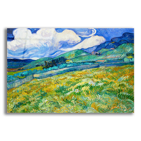 Epic Art 'Landscape From Saint-Remy' by Vincent Van Gogh, Acrylic Glass Wall Art