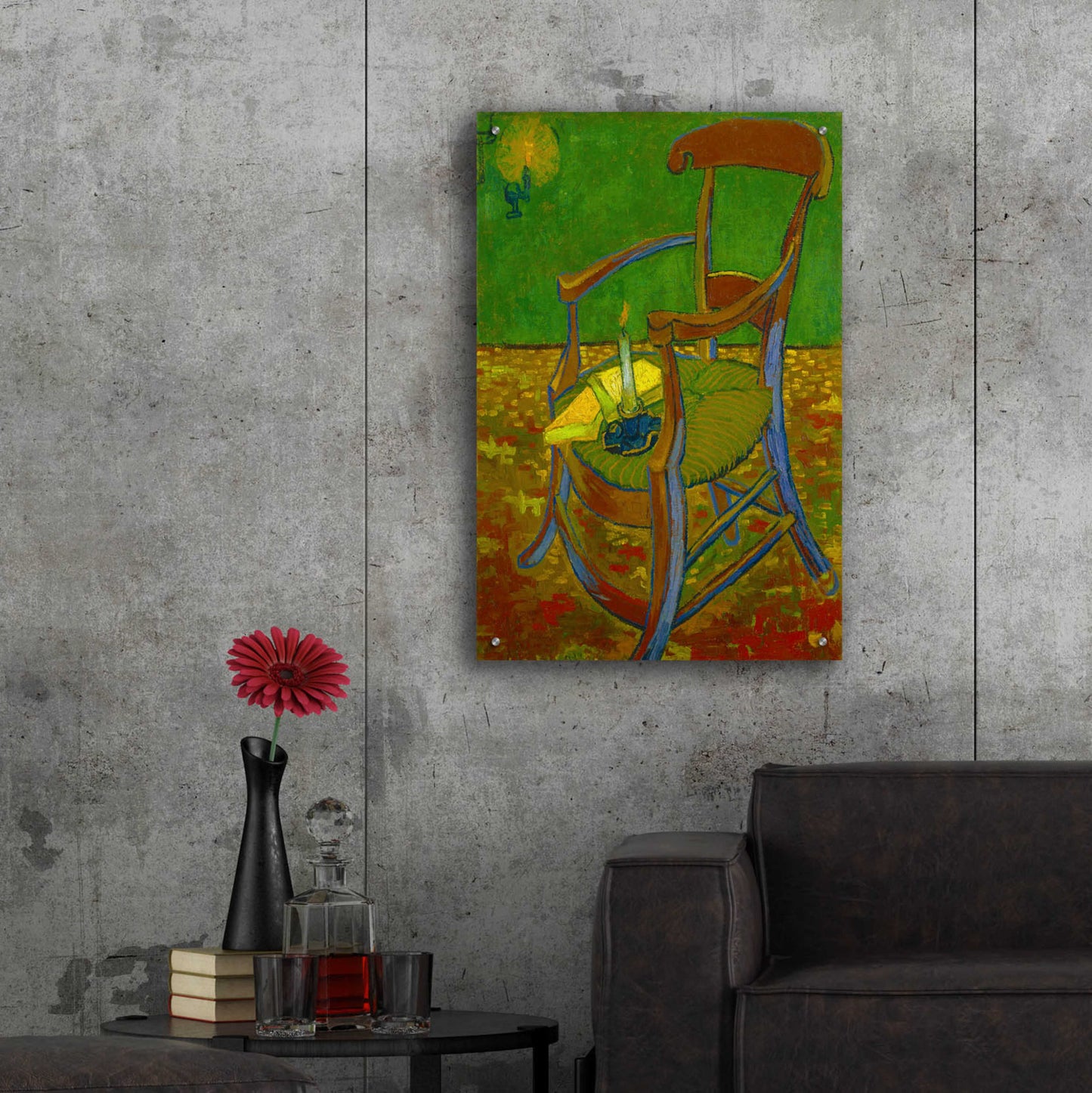 Epic Art 'Gauguin'S Chair' by Vincent Van Gogh, Acrylic Glass Wall Art,24x36