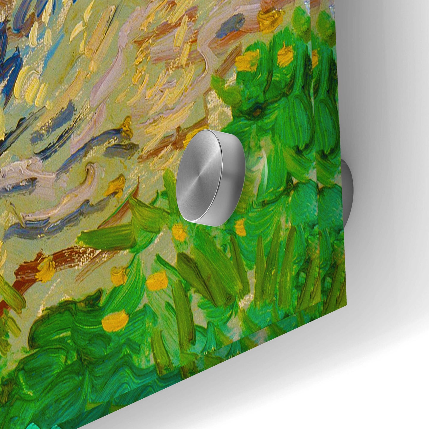 Epic Art 'Enclosed Field With Ploughman' by Vincent Van Gogh, Acrylic Glass Wall Art,36x24