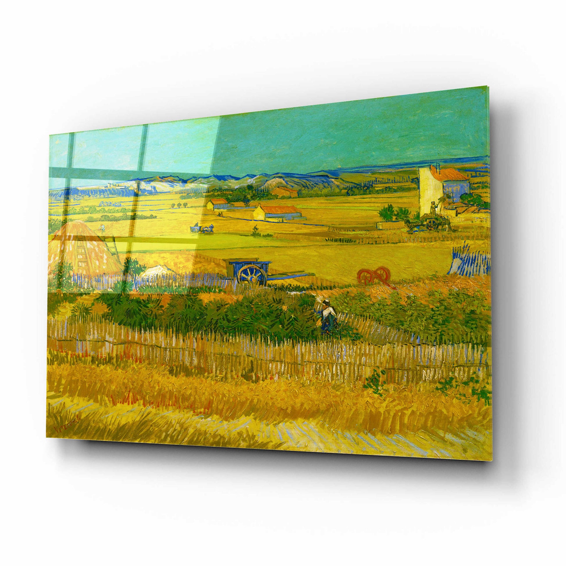 Epic Art 'De Oogst' by Vincent Van Gogh, Acrylic Glass Wall Art,16x12