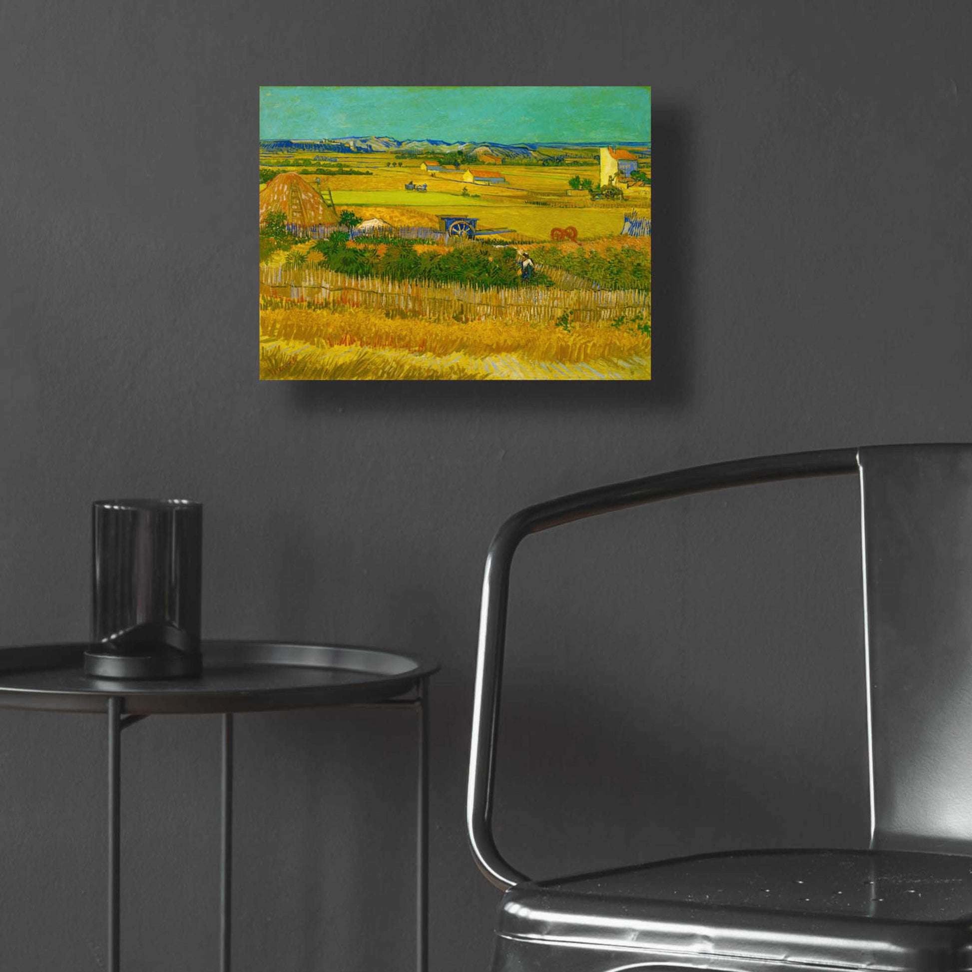 Epic Art 'De Oogst' by Vincent Van Gogh, Acrylic Glass Wall Art,16x12